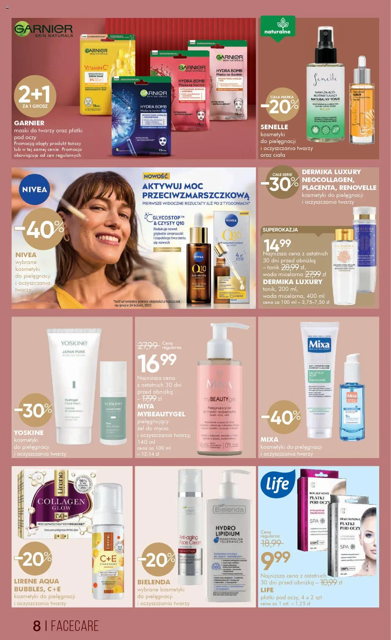 Super-pharm Gazetka od 18.09.2025 | Strona: 8 | Produkty: Toner, Maska, Woda micelarna, Krem