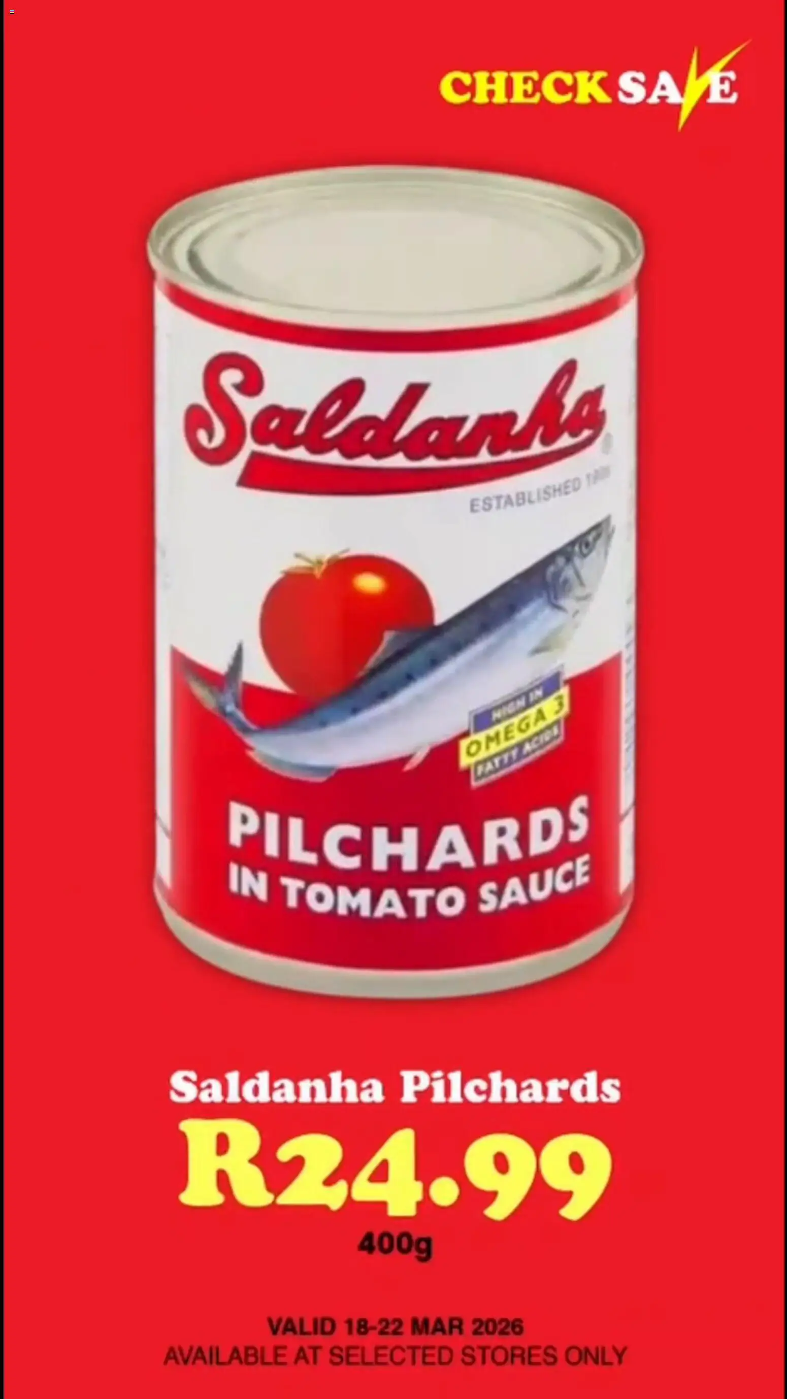 New Check Save catalogue – valid from 19.03.2026 | Page: 5 | Products: Pilchards, Tomato sauce, Sauce