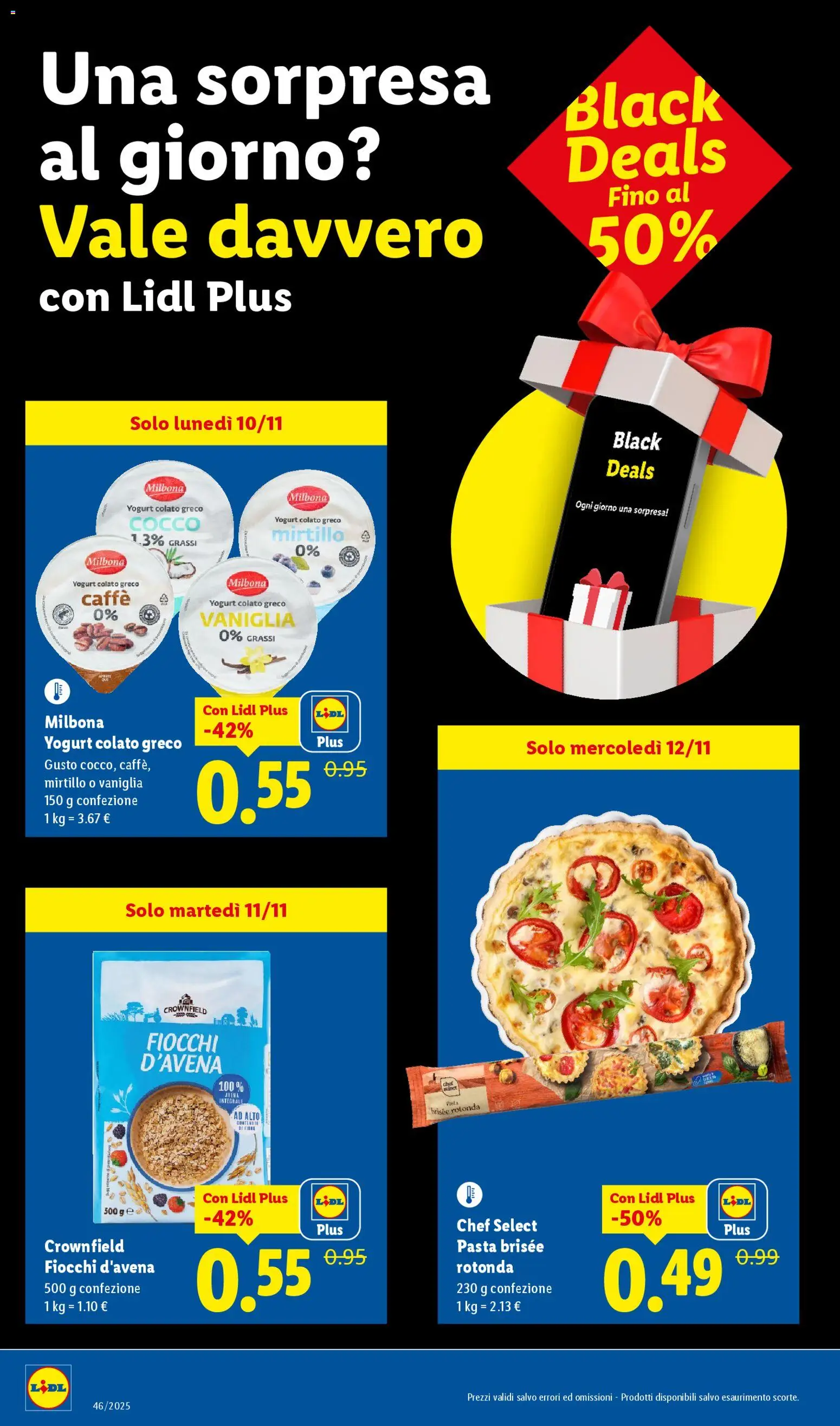 Volantino Lidl del 10.11.2025 | Pagina: 22 | Prodotti: Yogurt, Fiocchi, Pasta, Pasta brisée