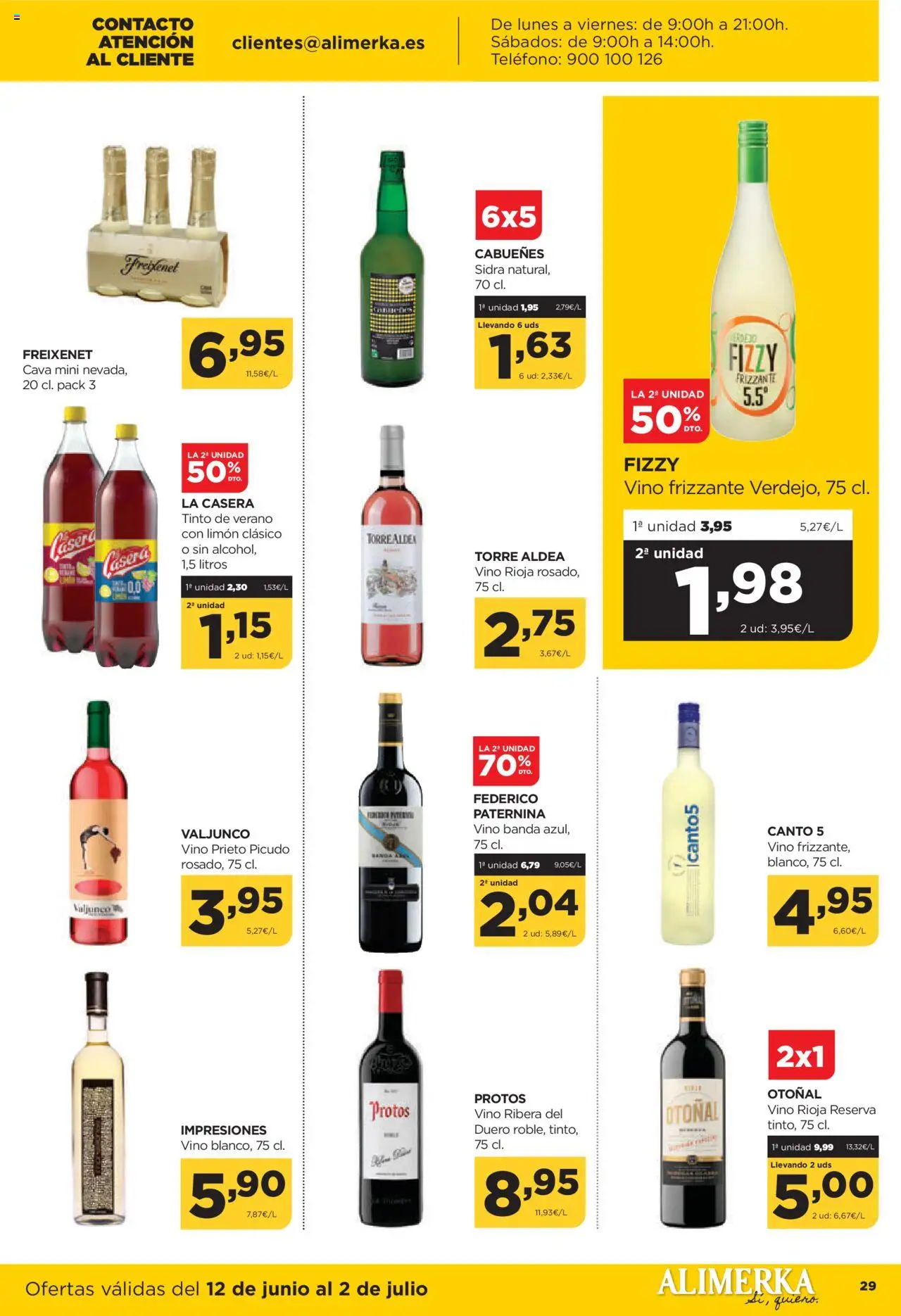Alimerka folleto Asturias │ válido desde el 12.06.2025 | Página: 32 | Productos: Vino, Teléfono