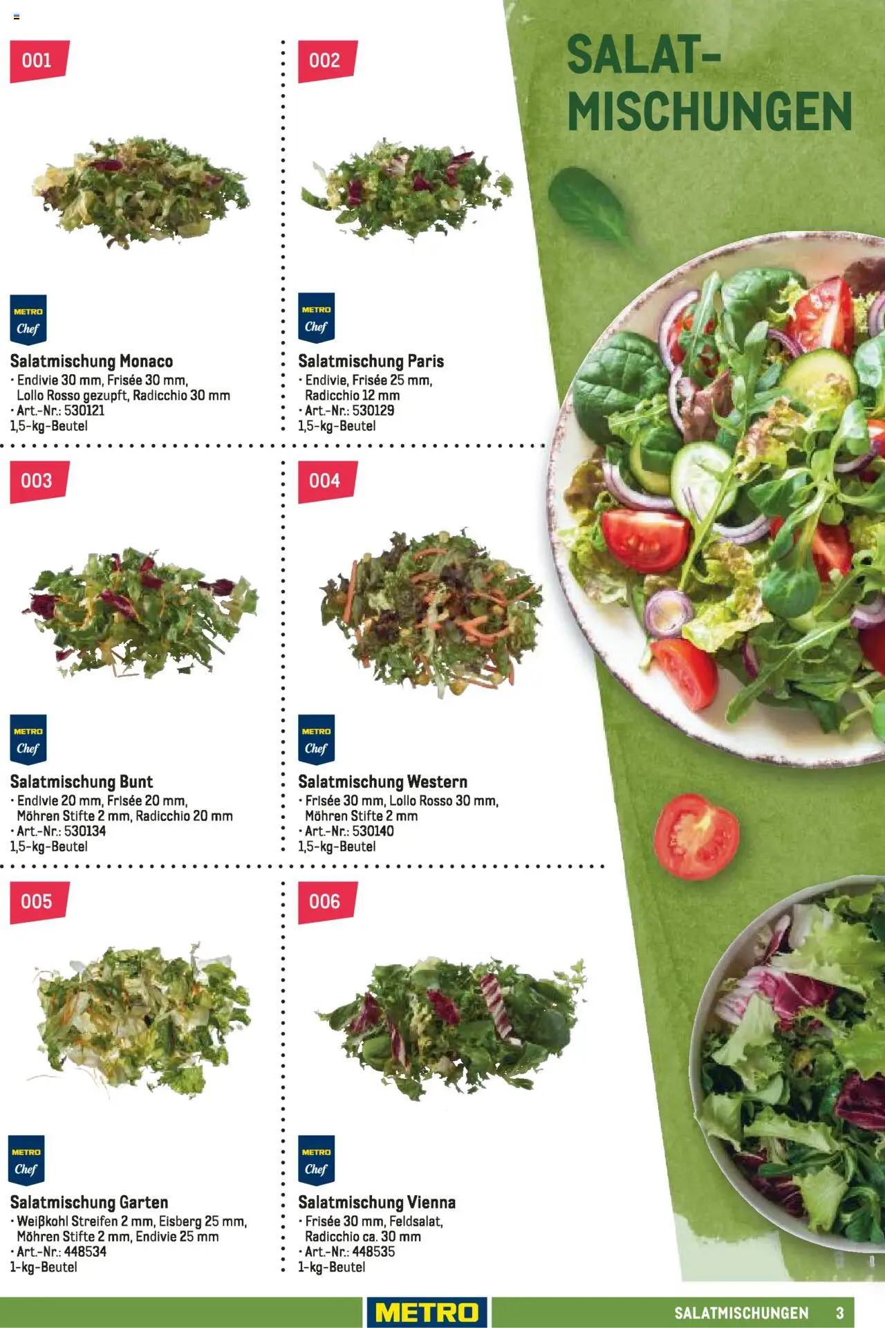 Metro Schnittwaren Spezial – gültig ab 04.02.2025 | Seite: 3 | Produkte: Mohren, Salat