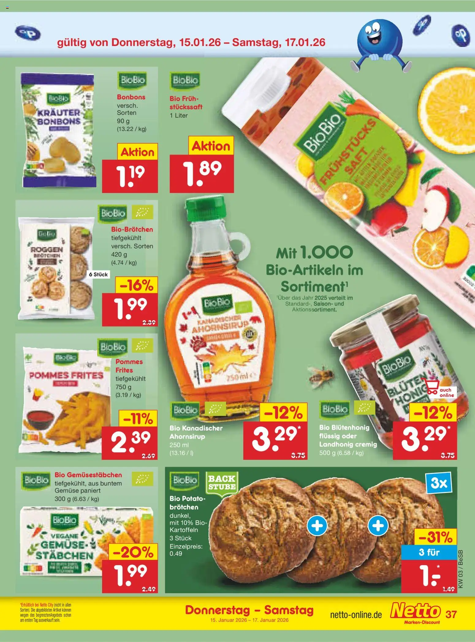 Netto Marken-Discount Prospekt 	 – gültig ab 12.01.2026 | Seite: 47 | Produkte: Pommes, Pommes frites, Kartoffeln, Gemüse