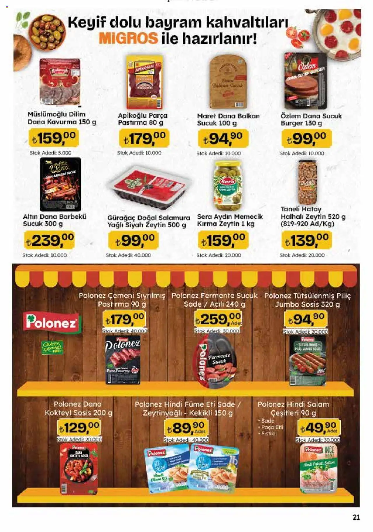 Migros Katalog - 5M Migroskop Dijital - 22.05.2025 tarihinden itibaren geçerlidir | Sayfa: 21 | Ürünler: Sosis, Piliç, Zeytin, Sucuk