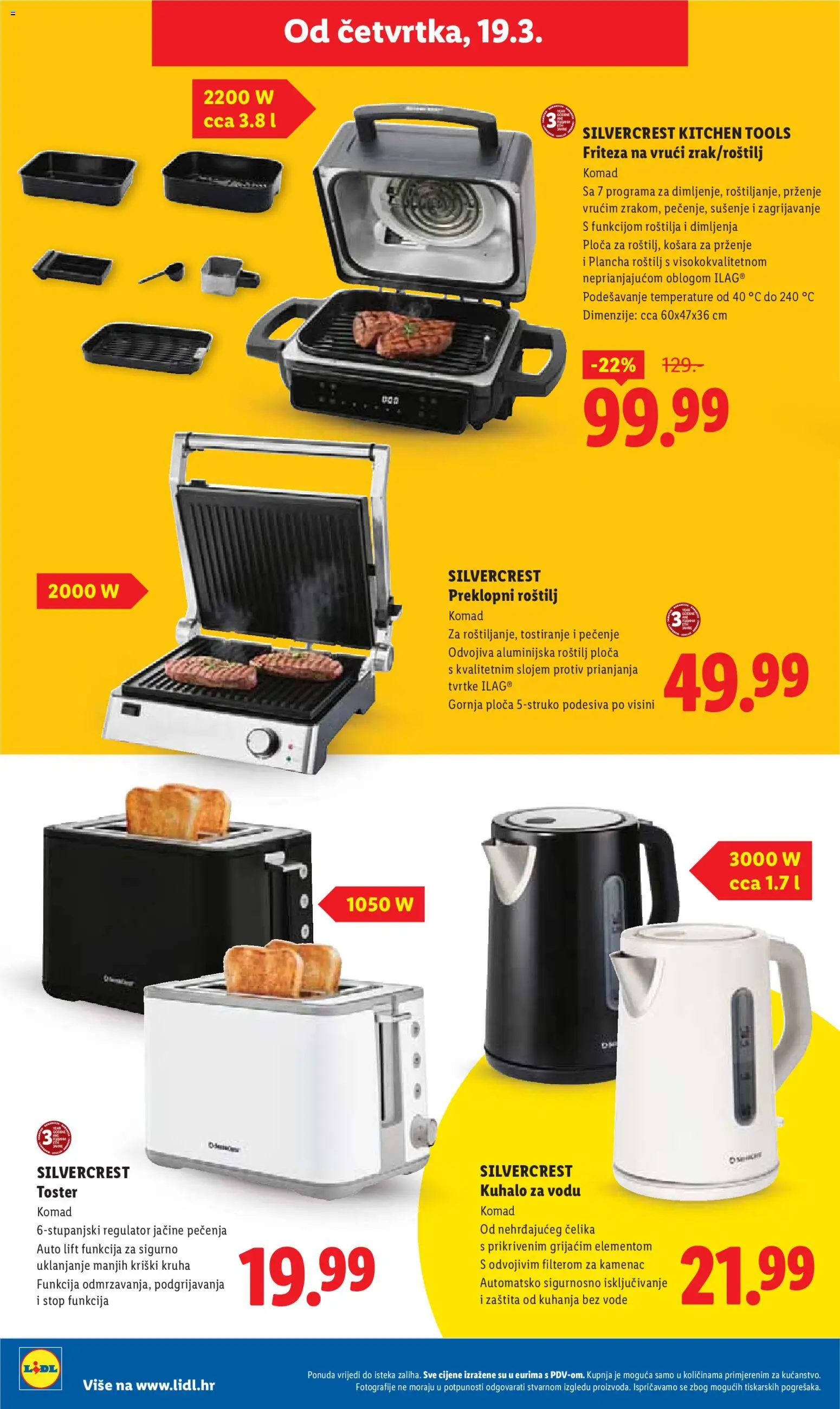 Lidl katalog | vrijedi od 16.03.2026 | Stranica: 42 | Proizvodi: Roštilj, Toster, Friteza, Košara