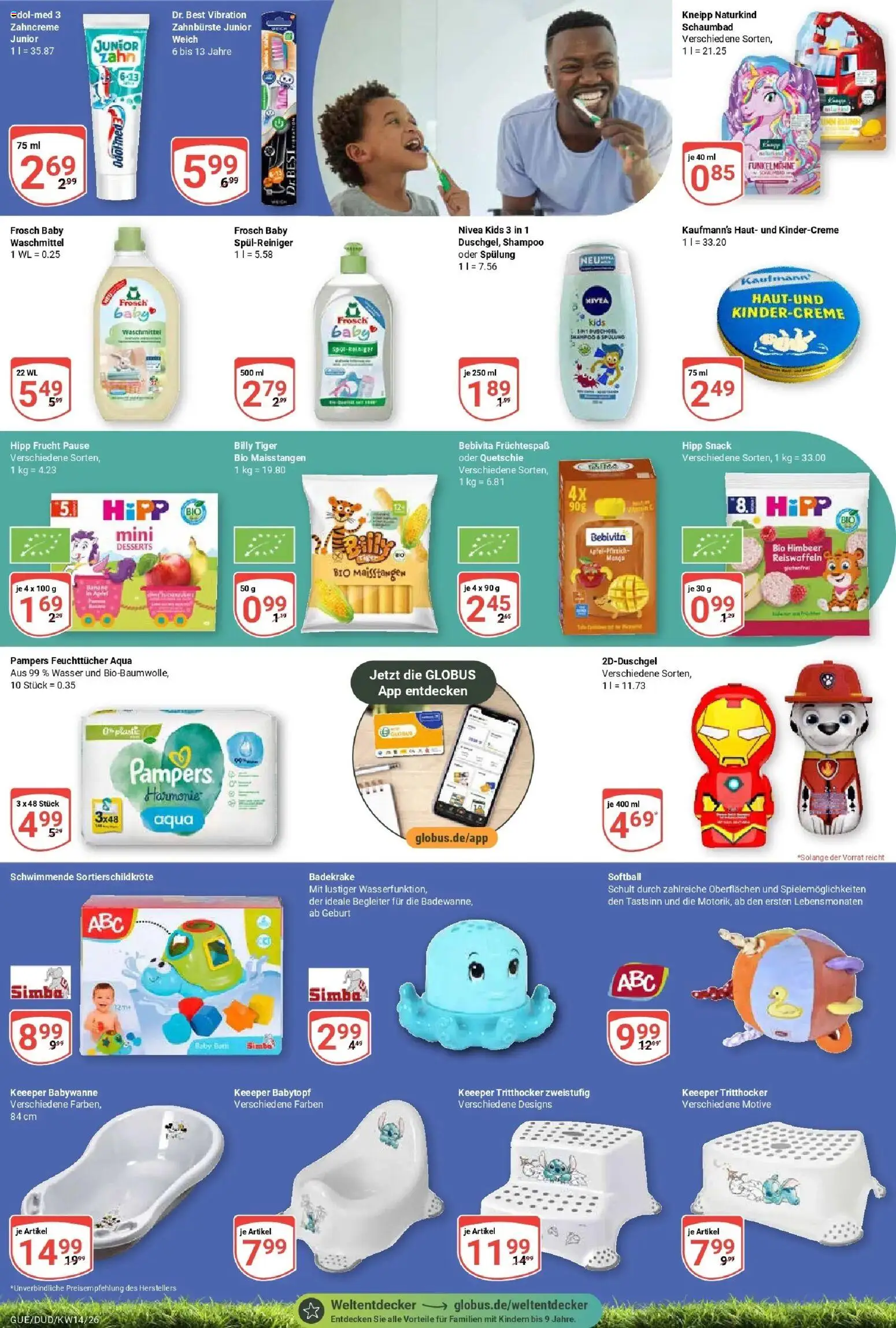 Globus prospekt Saarbrücken-Dudweiler	 – gültig ab 30.03.2026 | Seite: 27 | Produkte: Spülung, Zahnbürste, Wasser, Waschmittel