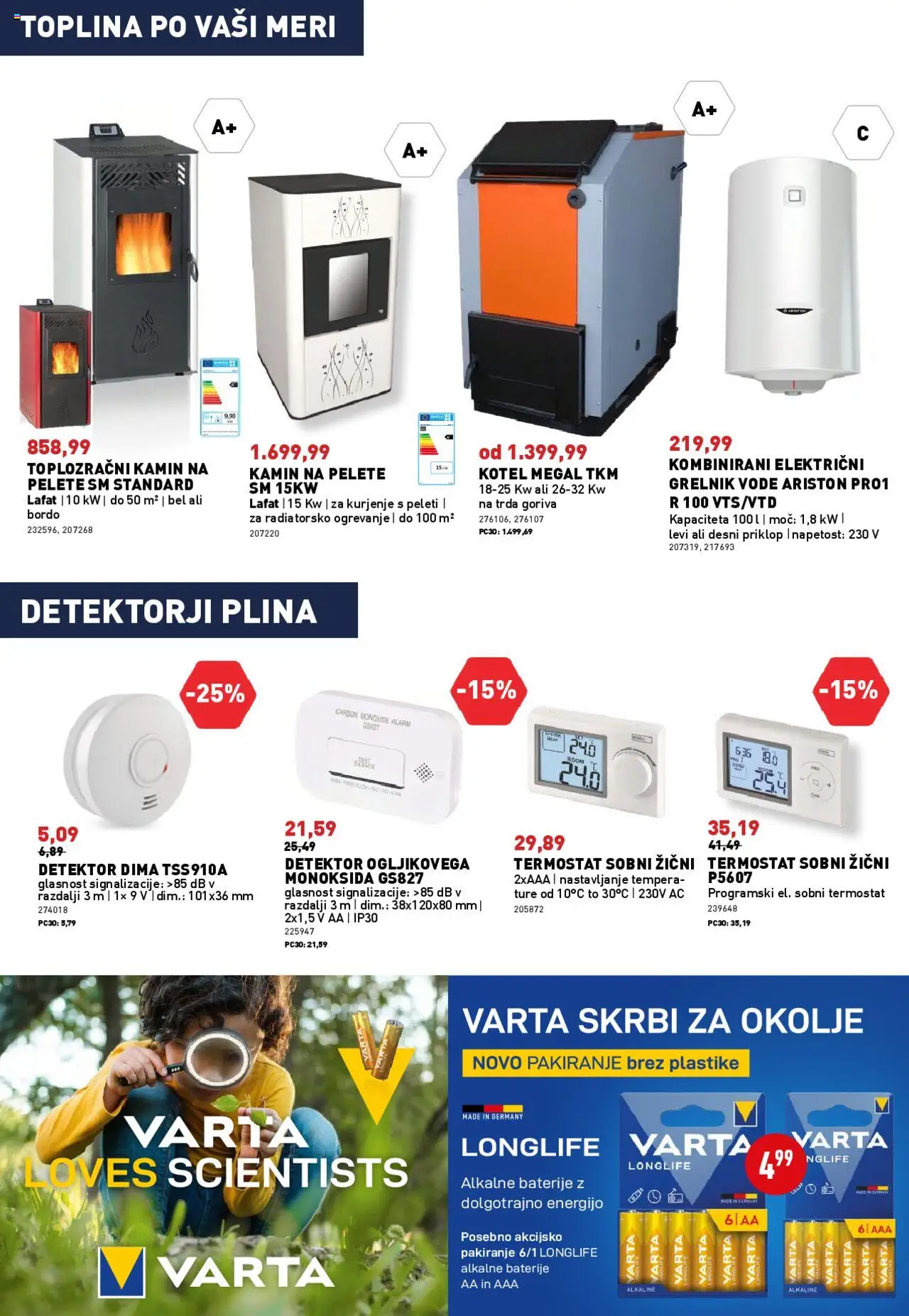 Novi Inpos katalog ponudbe – veljaven od 09.10.2025 | Stran: 4 | Izdelki: Termostat, Baterije, Grelnik vode
