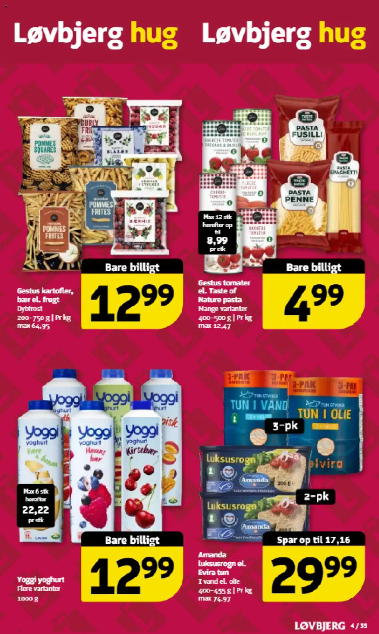 Løvbjerg tilbudsavis – gyldig fra 02.01.2026 | Side: 4 | Produkter: Olie, Tomater, Pasta, Tun