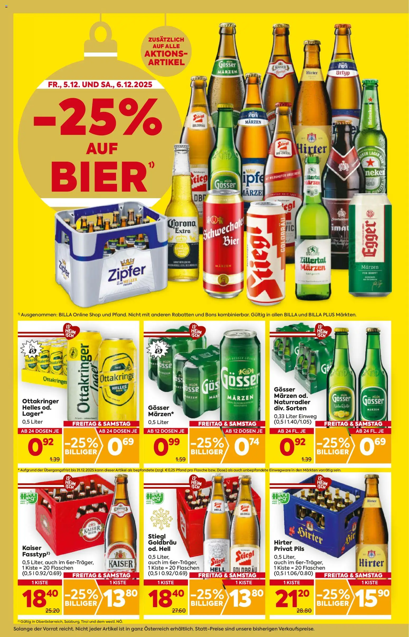 Billa Flugblatt - Tirol gültig ab 04.12.2025 | Seite: 2 | Produkte: Bier