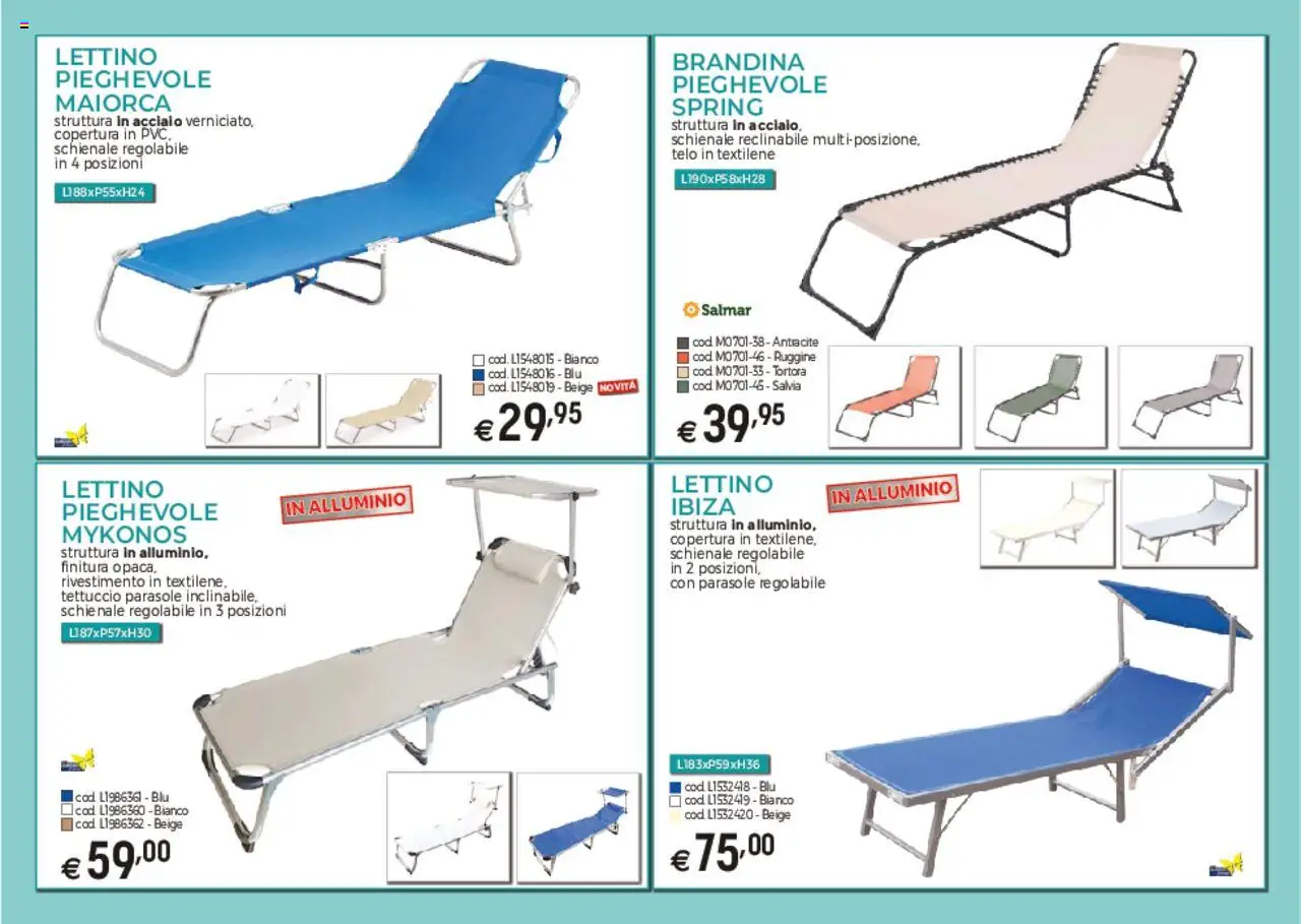 Volantino Brico OK del 03.03.2025 | Pagina: 14 | Prodotti: Lettino, Alluminio