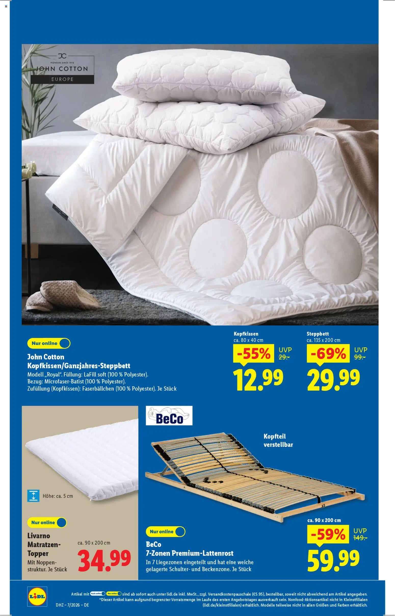 Lidl - Prospekt – gültig ab 09.02.2026 | Seite: 22 | Produkte: Topper, Kopfkissen