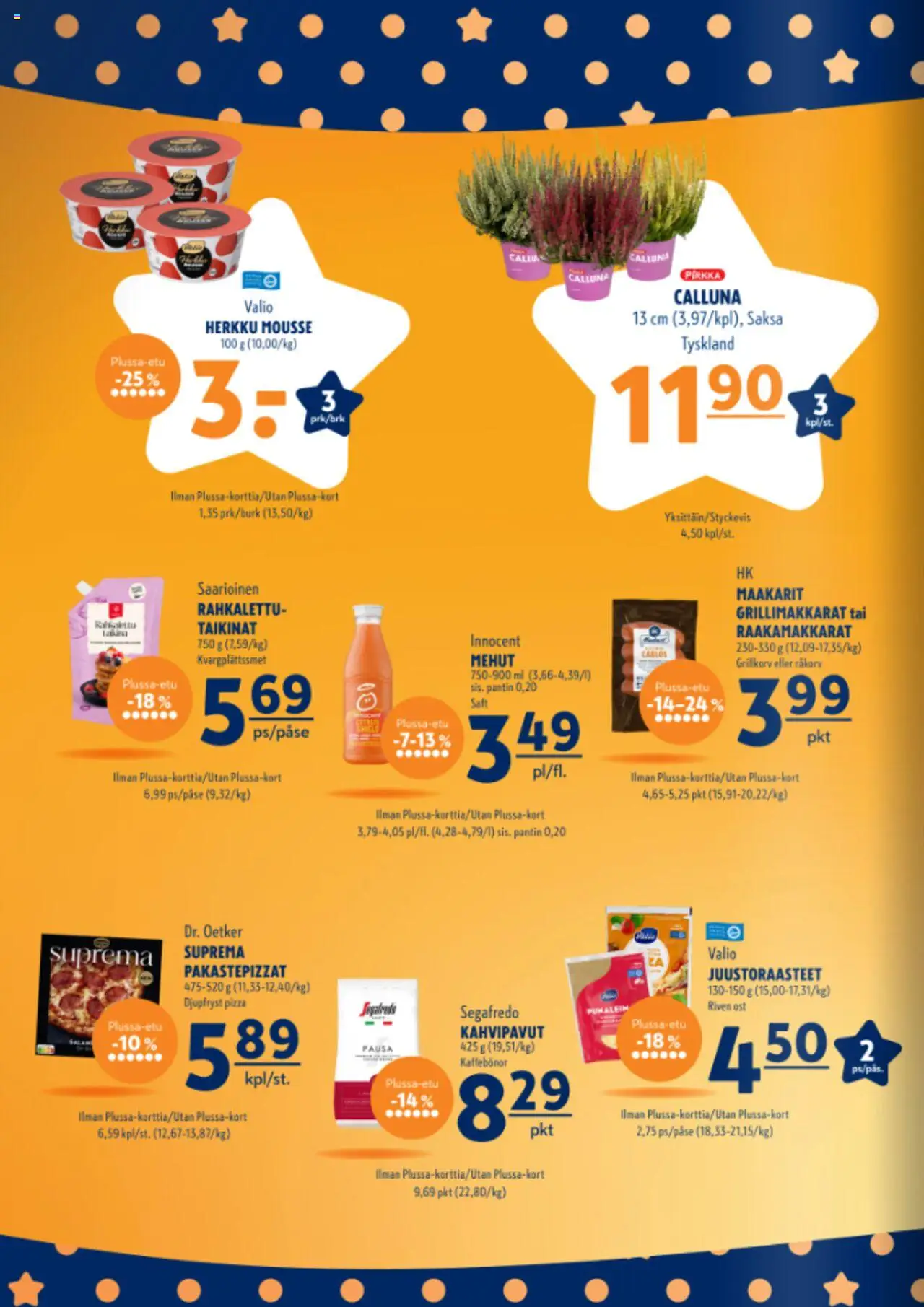 K-Supermarket tarjoukset – voimassa 20.10.2025 alkaen | Sivu: 2 | Tuotteet: Mousse, Pizza, Kahvipavut