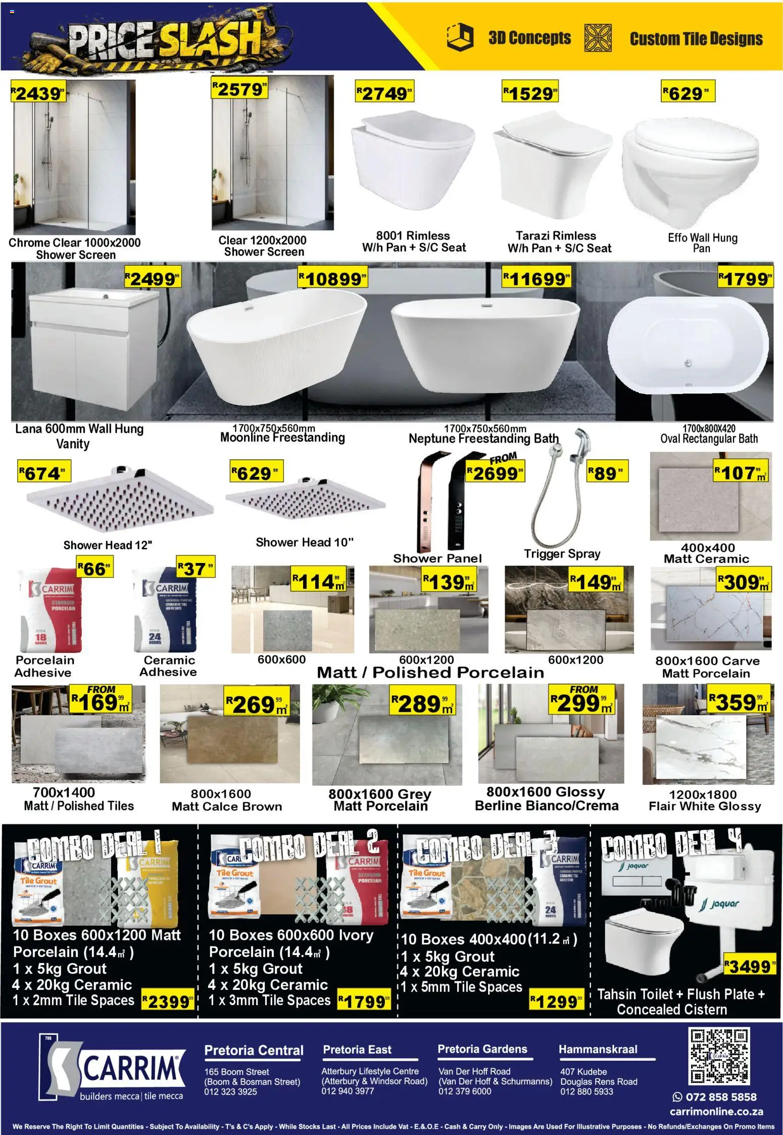 New K. Carrim catalogue – valid from 20.03.2026 | Page: 4 | Products: Toilet, Bath, Adhesive, Cistern
