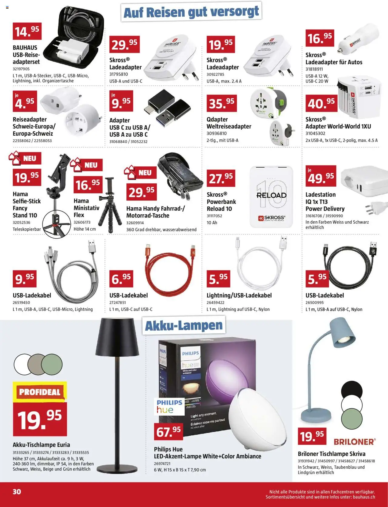 Bauhaus Aktionen ab 28.07.2025 | Seite: 30 | Produkte: Powerbank, Adapter, Usb, Philips