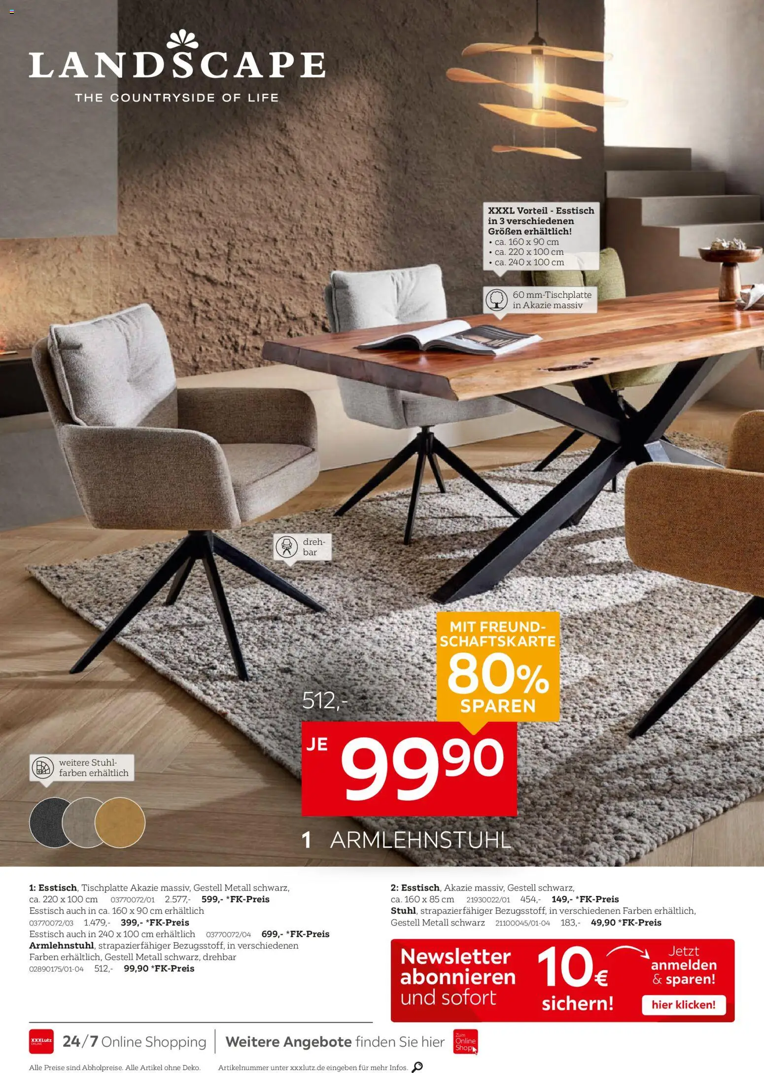 XXXL Lutz Speisen Spezial – gültig ab 22.02.2026 | Seite: 12 | Produkte: Esstisch, Stuhl