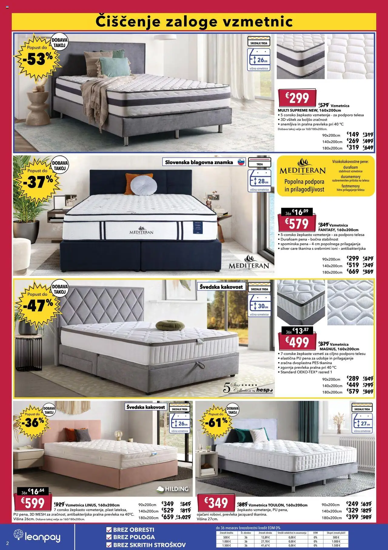 Novi Harvey Norman katalog ponudbe – veljaven od 02.10.2025 | Stran: 2 | Izdelki: Vzmetnica, Prevleka