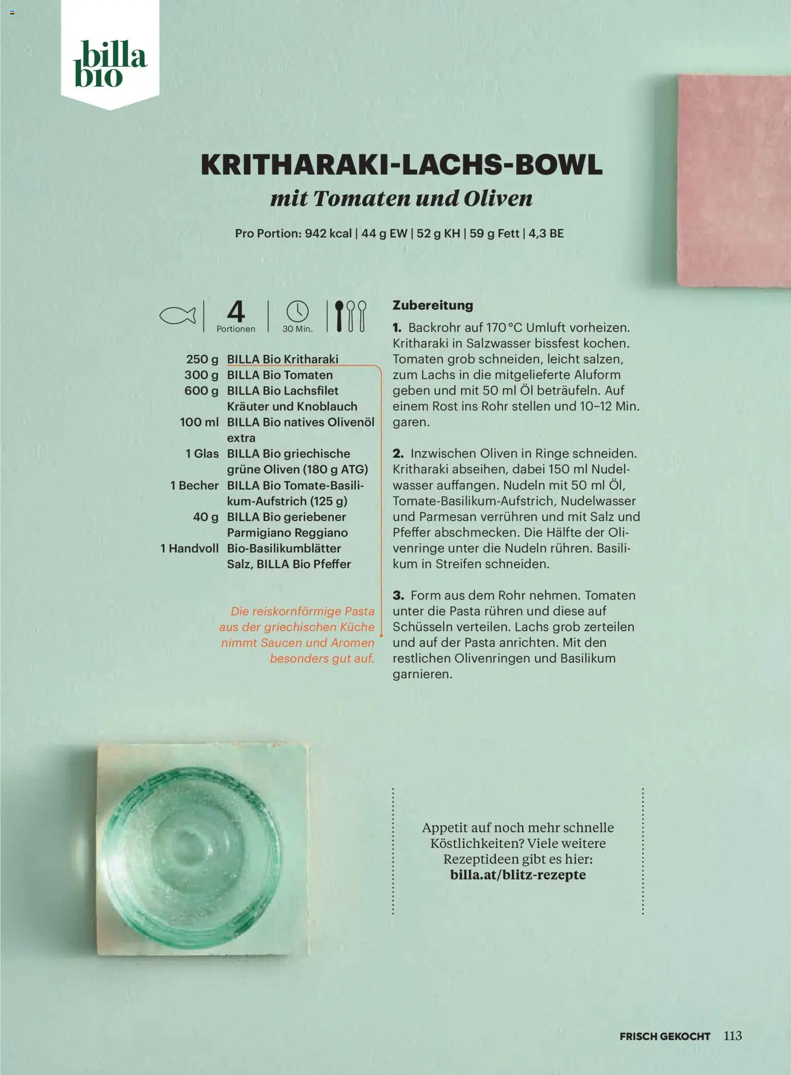 Billa  Frisch Gekocht gültig ab 01.03.2026 | Seite: 111 | Produkte: Pasta, Pfeffer, Öl, Nudeln