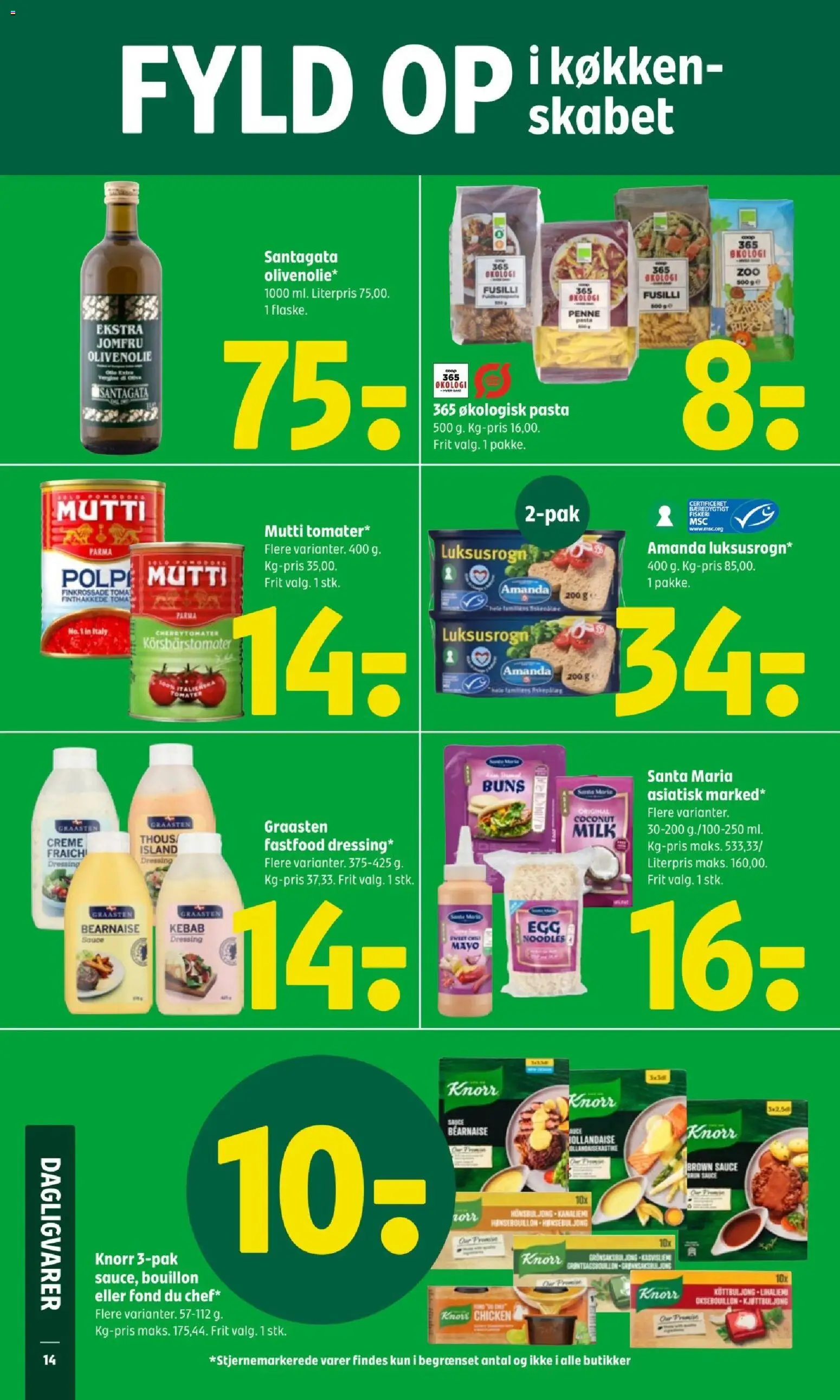 Coop 365 tilbudsavis – gyldig fra 05.03.2026 | Side: 16 | Produkter: Bouillon, Kebab, Dressing, Olivenolie