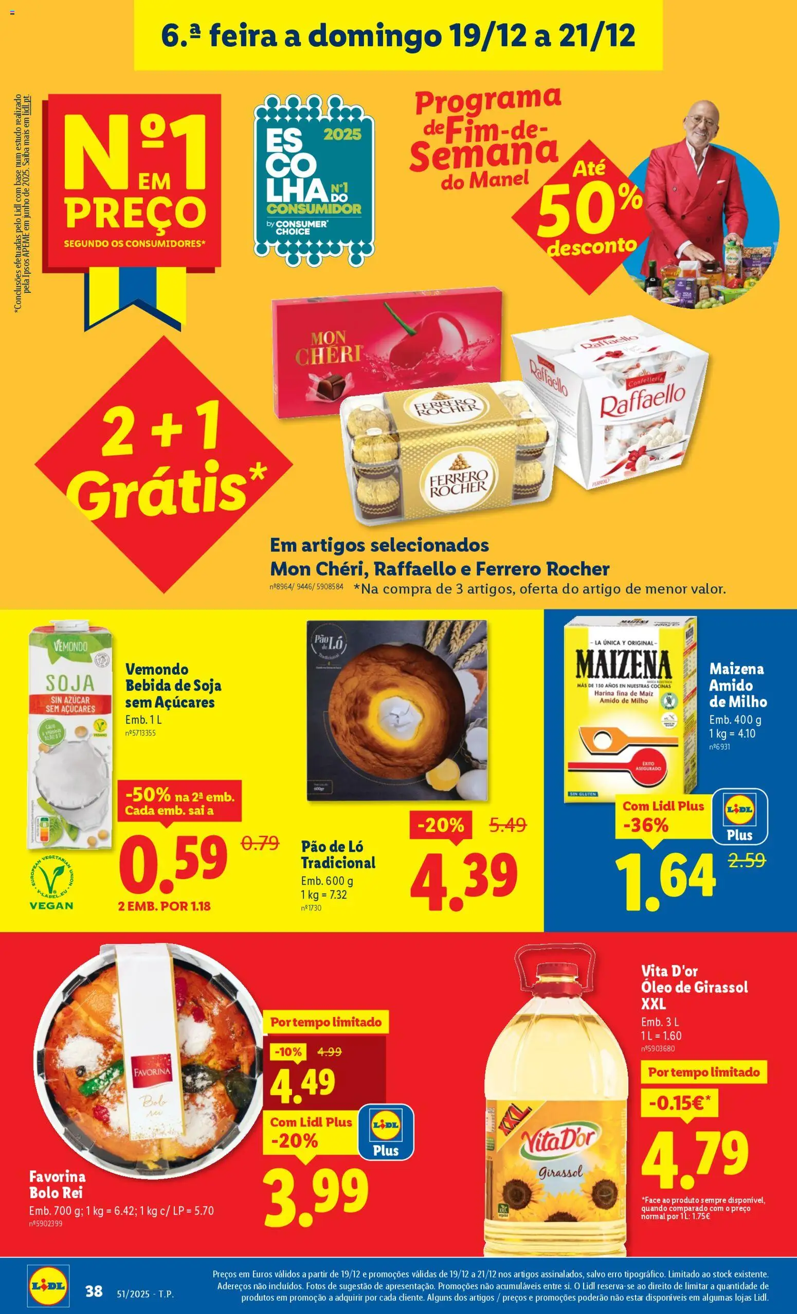 Lidl folheto │ válido de 15.12.2025 | Página: 38 | Produtos: Soja, Ferrero rocher, Pão, Milho