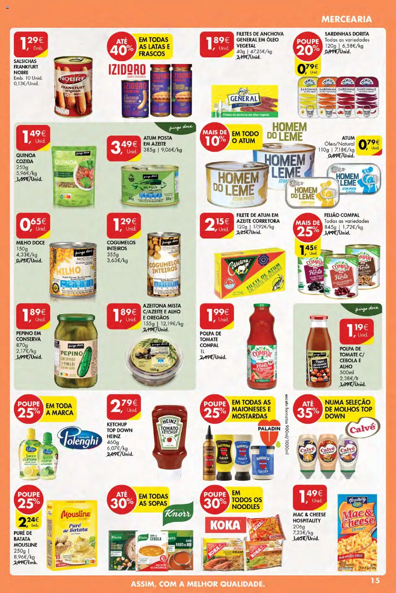 Pingo Doce Poupe Esta Semana Açores │ válido de 09.10.2025 | Página: 15 | Produtos: Azeite, Top, Sardinhas, Óleo