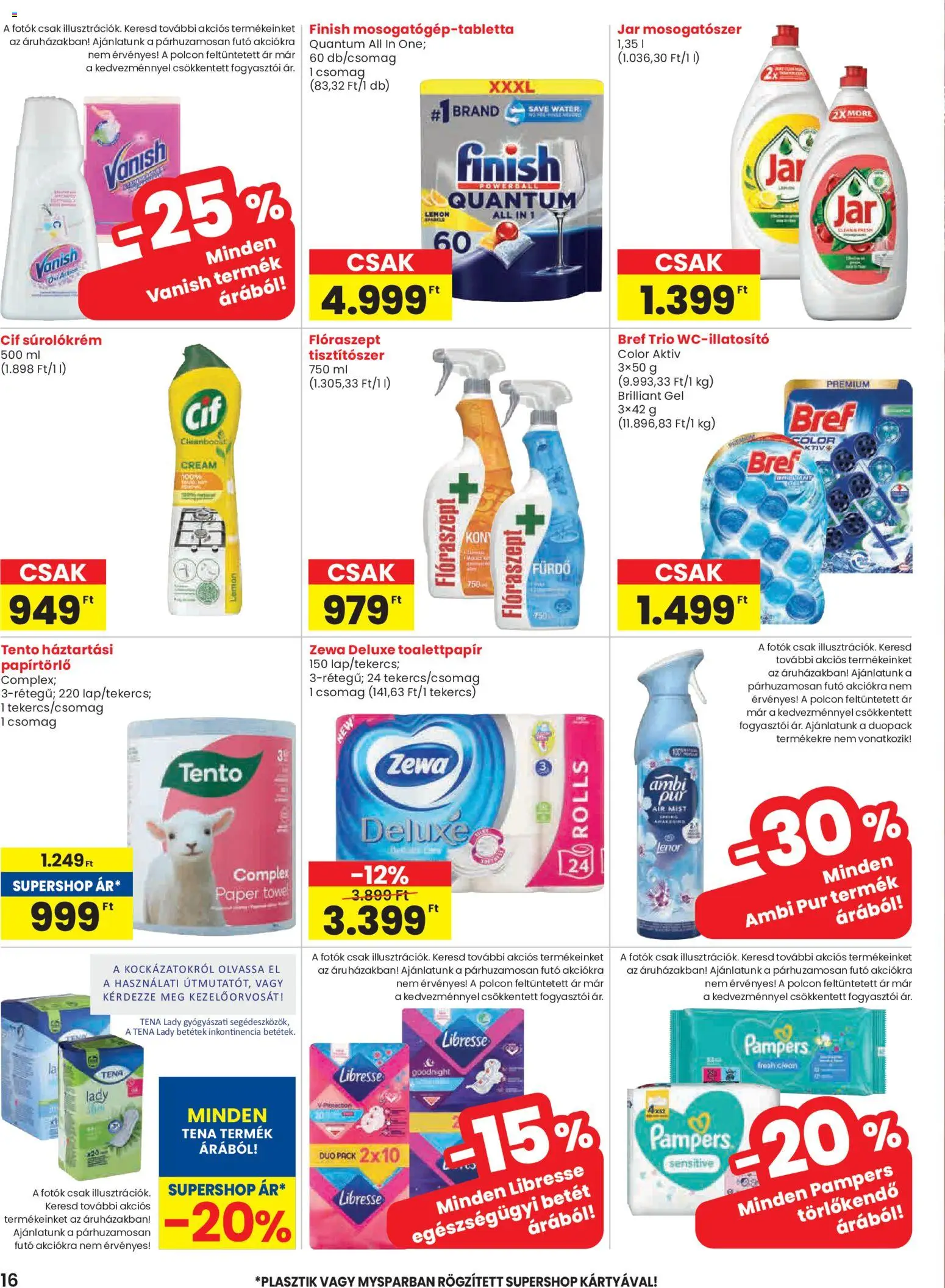 Spar akciós ujság - amely érvényes a következő dátumtól: 13.11.2025 | Oldal: 16 | Termékek: Pampers, Jar mosogatószer, Papírtörlő, Mosogatószer