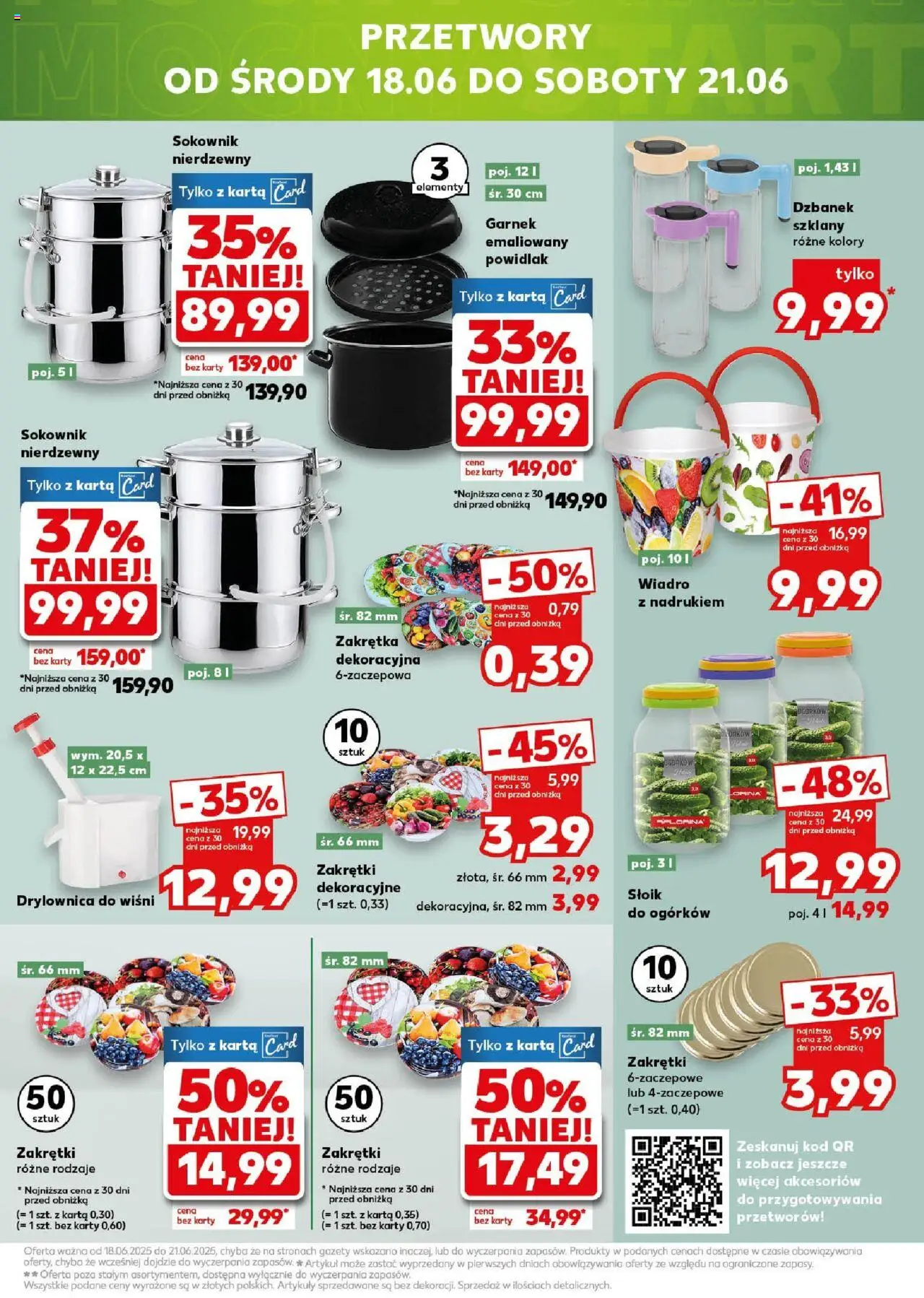 Kaufland gazetka - Mega okazje od 18.06.2025 | Strona: 13 | Produkty: Drylownica do wiśni, Karta, Dzbanek, Garnek