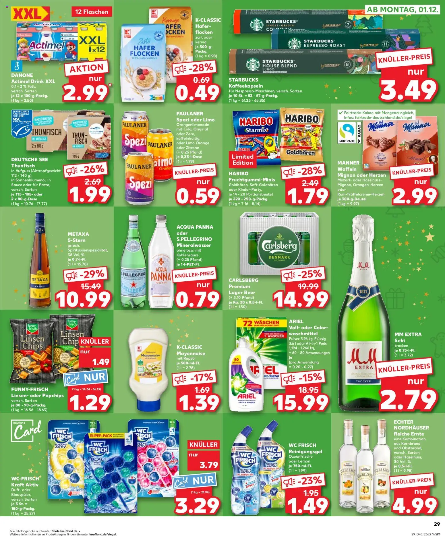 Kaufland prospekt Bremen	 – gültig ab 27.11.2025 | Seite: 29 | Produkte: Ariel, Sekt, Metaxa, Wc frisch