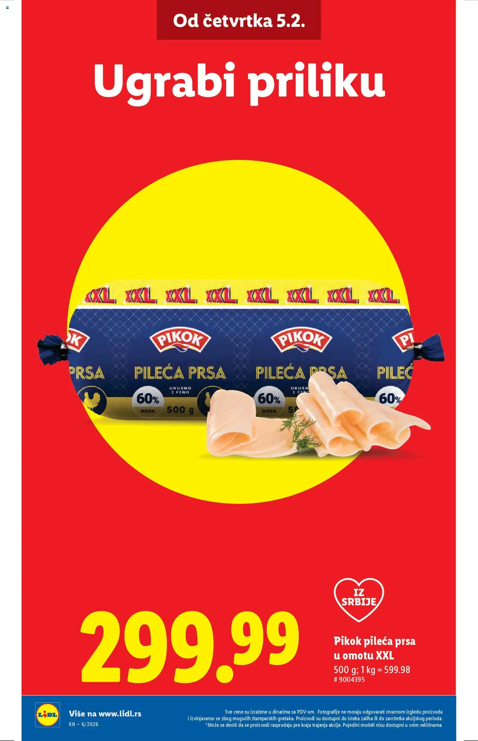 Lidl katalog - važi od 05.02.2026 | Strana: 4 | Proizvode: Pileća prsa