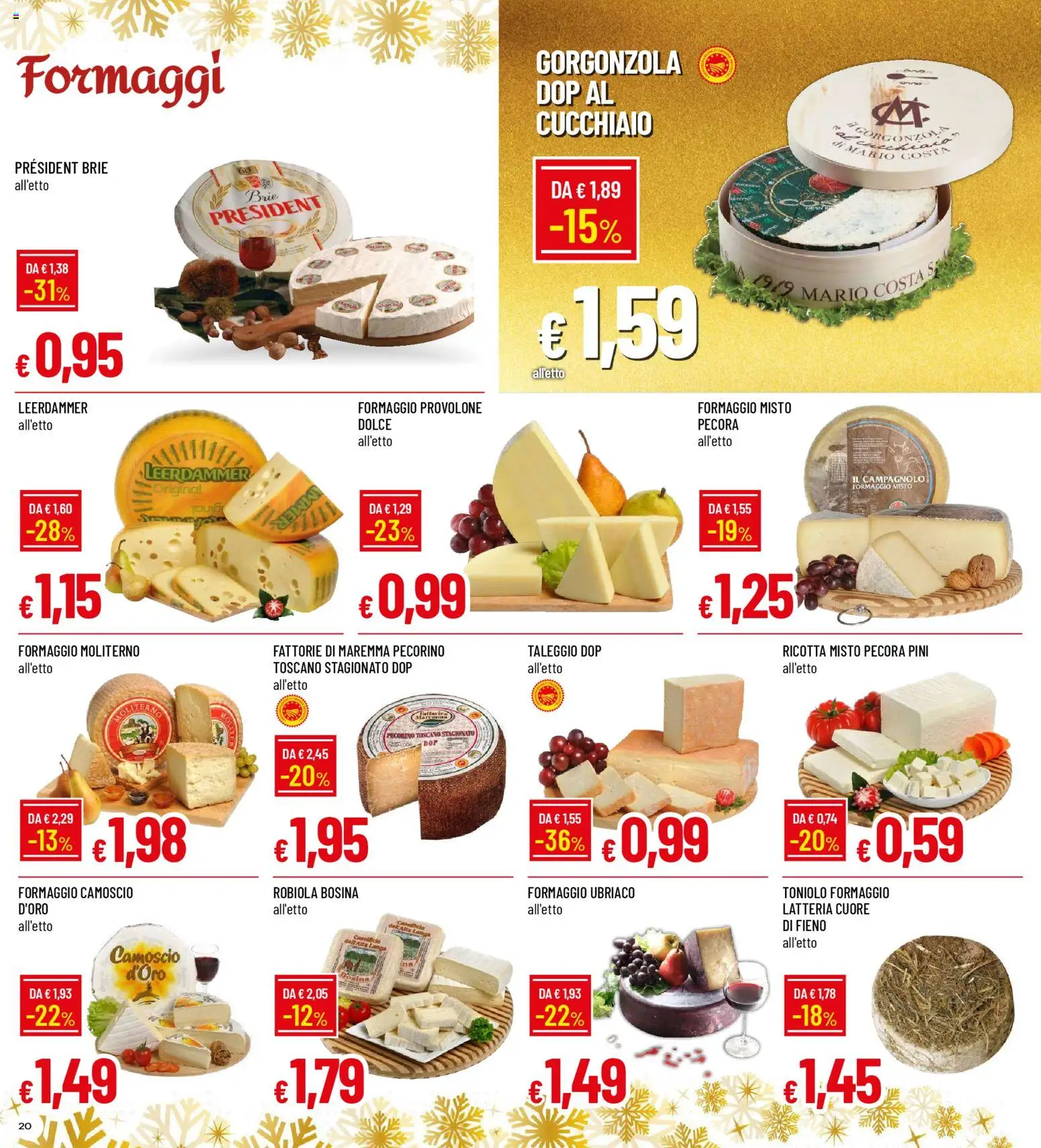 Volantino Famila del 15.12.2025 | Pagina: 20 | Prodotti: Provolone, Ricotta, Gorgonzola, Robiola
