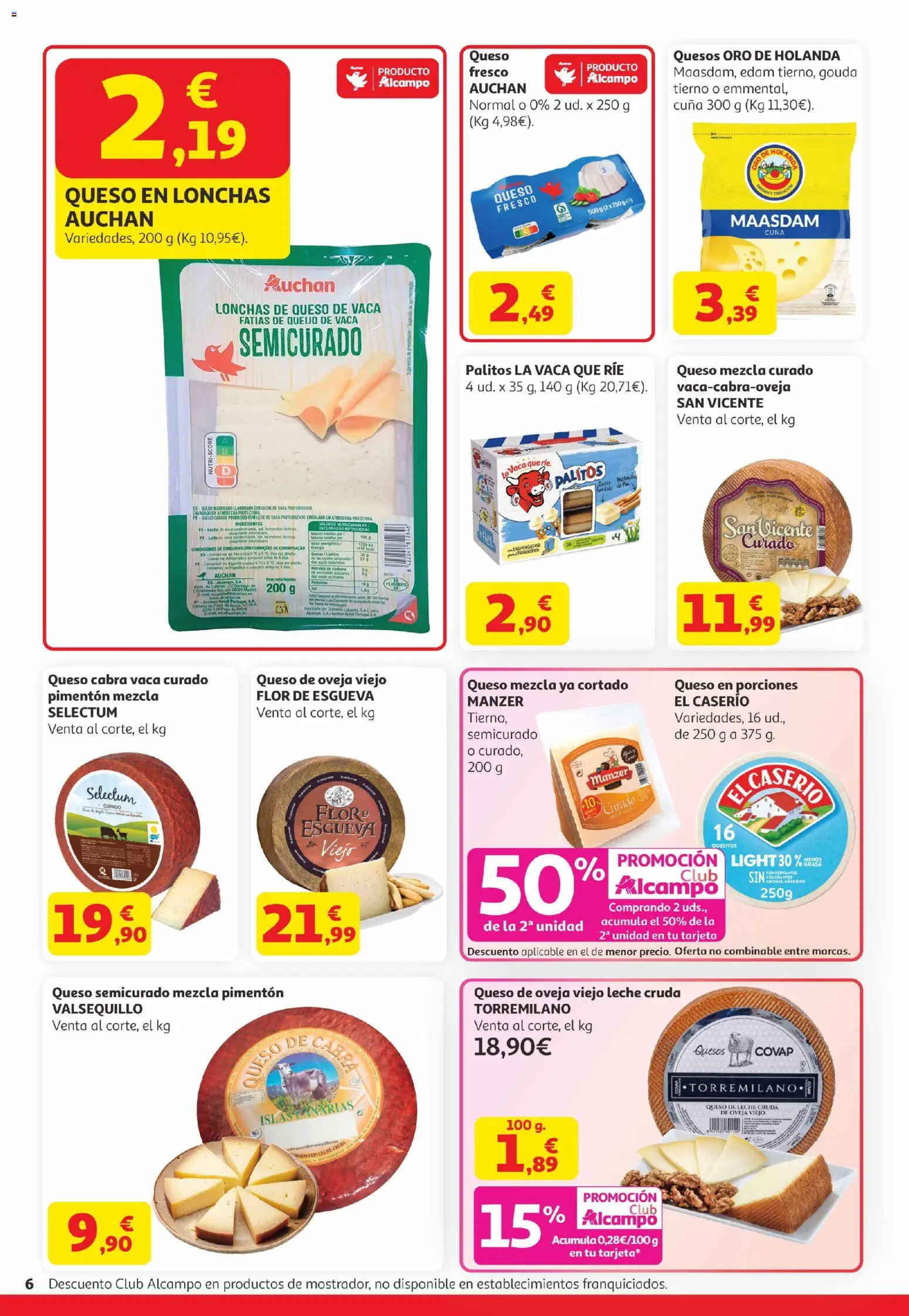 Alcampo Canarias │ válido desde el 07.04.2026 | Página: 6 | Productos: Queso de oveja, Κρεμάστρα, Queso, Cuna