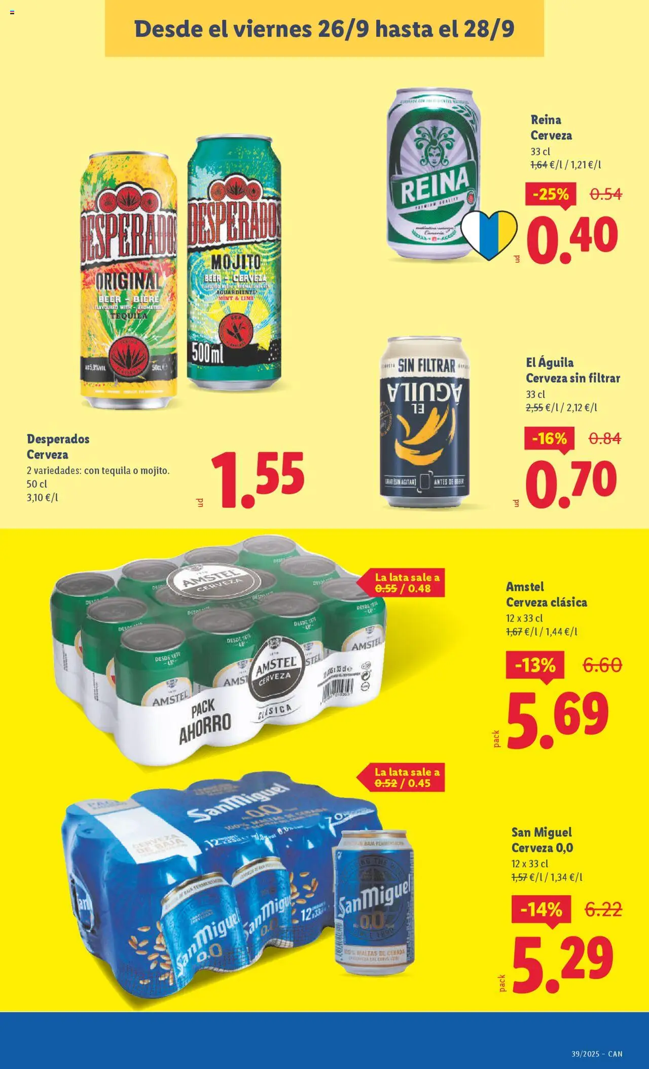 Lidl - Canarias │ válido desde el 22.09.2025 | Página: 33 | Productos: Cerveza, Παρμεζάνα
