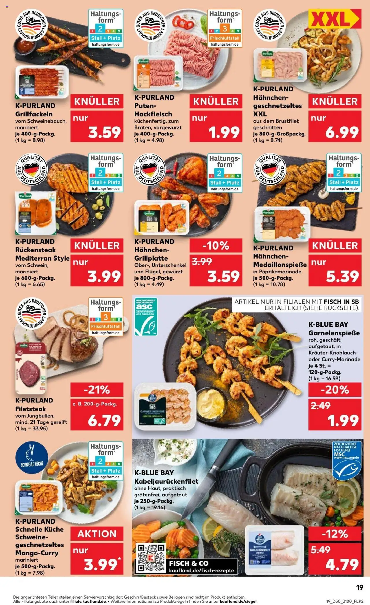Kaufland prospekt Halle (Saale)	 - gültig ab dem 27.07.2025 | Seite: 38 | Produkte: Hahnchen, Küche, Fisch, Hackfleisch