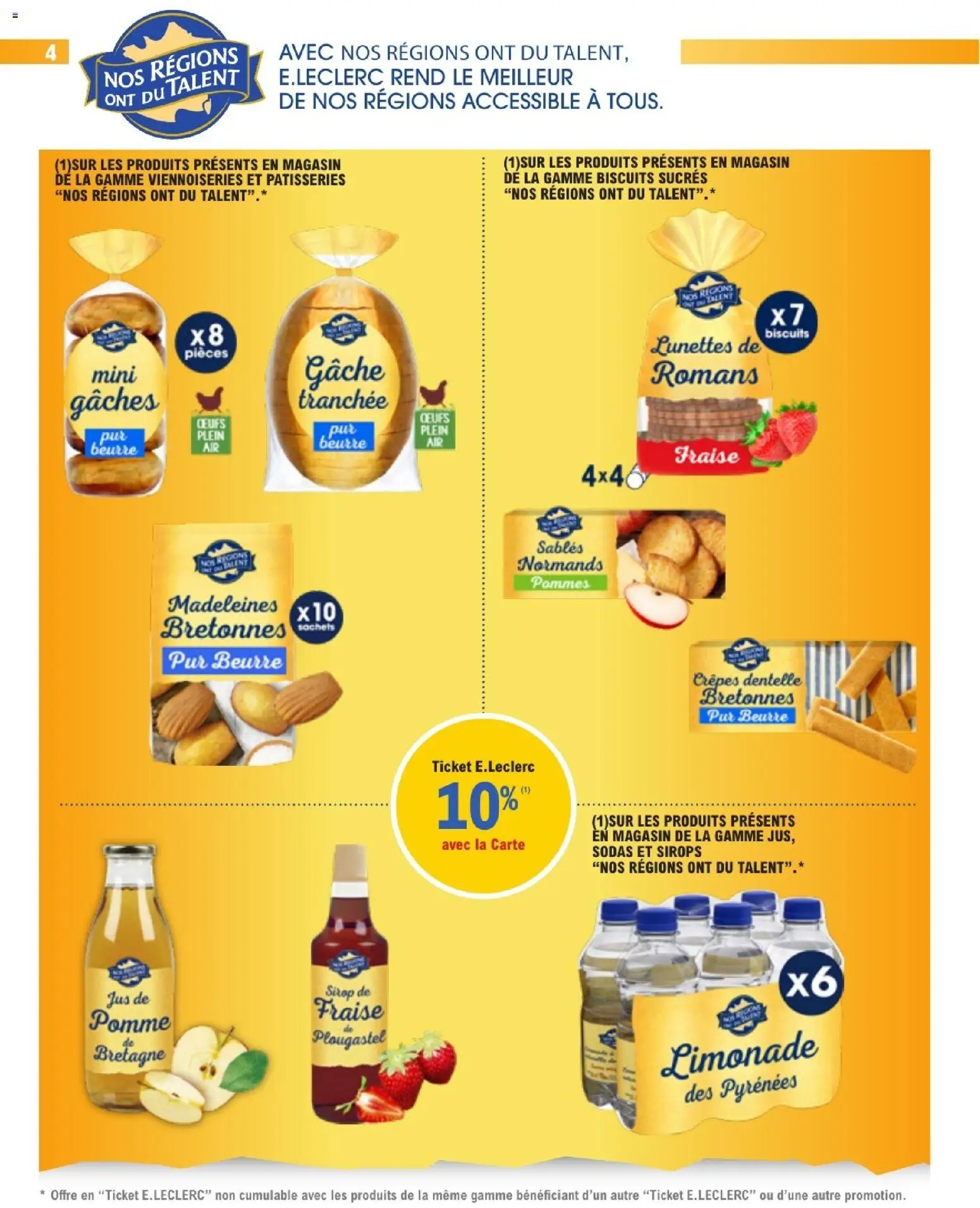 {H1} | Page: 4 | Produits: Limonade, Viennoiseries, Pommes, Lunettes