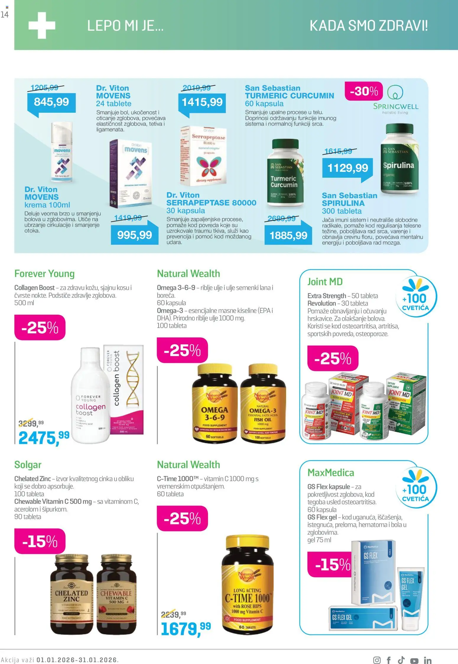 Lilly drogerie katalog - važi od 01.01.2026 | Strana: 14 | Proizvode: Kapsule, Krema, Ulje