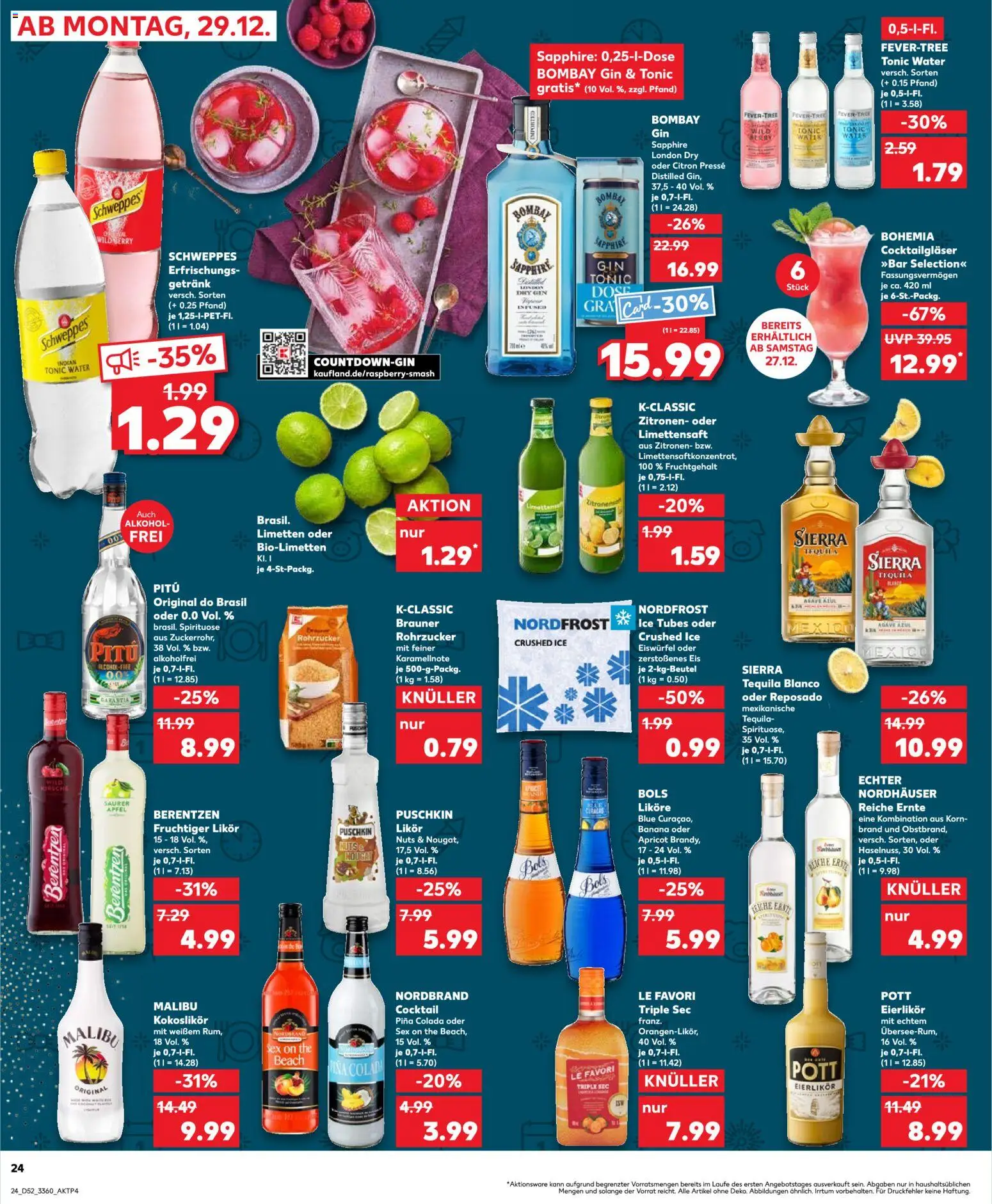 Kaufland prospekt Frankfurt (Oder)	 – gültig ab 27.12.2025 | Seite: 24 | Produkte: Presse, Limetten, Gin, Berentzen