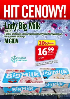 Pogląd oferty "Prim Market Promocja - Lody Big Milk Algida" - ważna od 20.12.2025