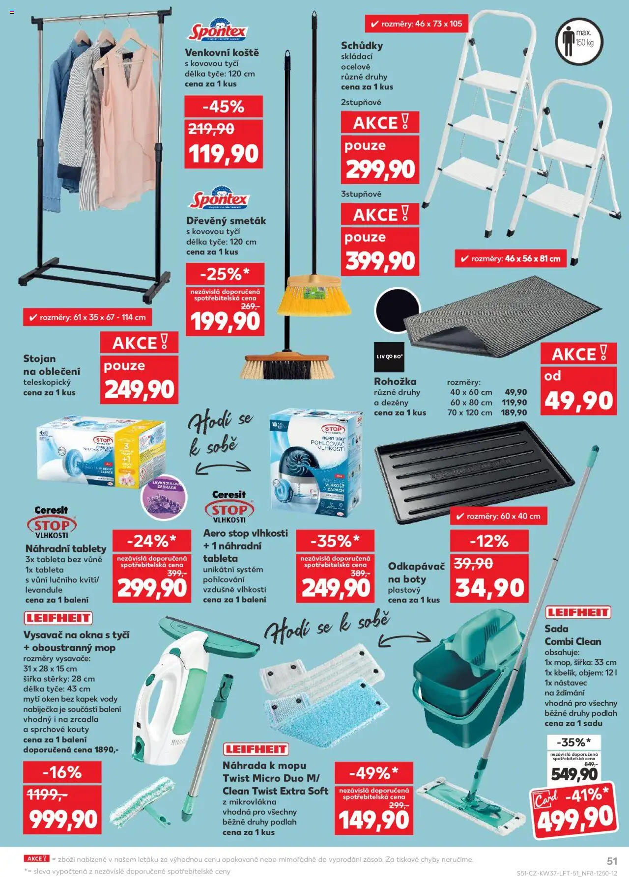Kaufland leták - Plzeň od 10.09.2025 | Strana: 51 | Produkty: Mop, Boty, Smeták, Rohožka