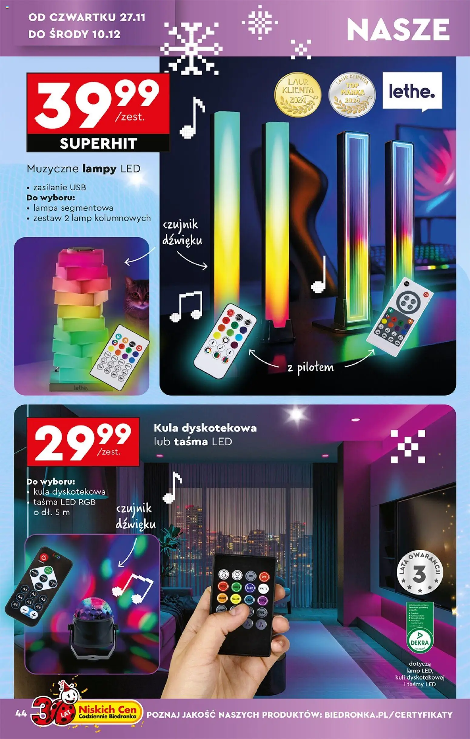 Biedronka Black Friday od 24.11.2025 | Strona: 46 | Produkty: USB, Lampa, Taśma LED