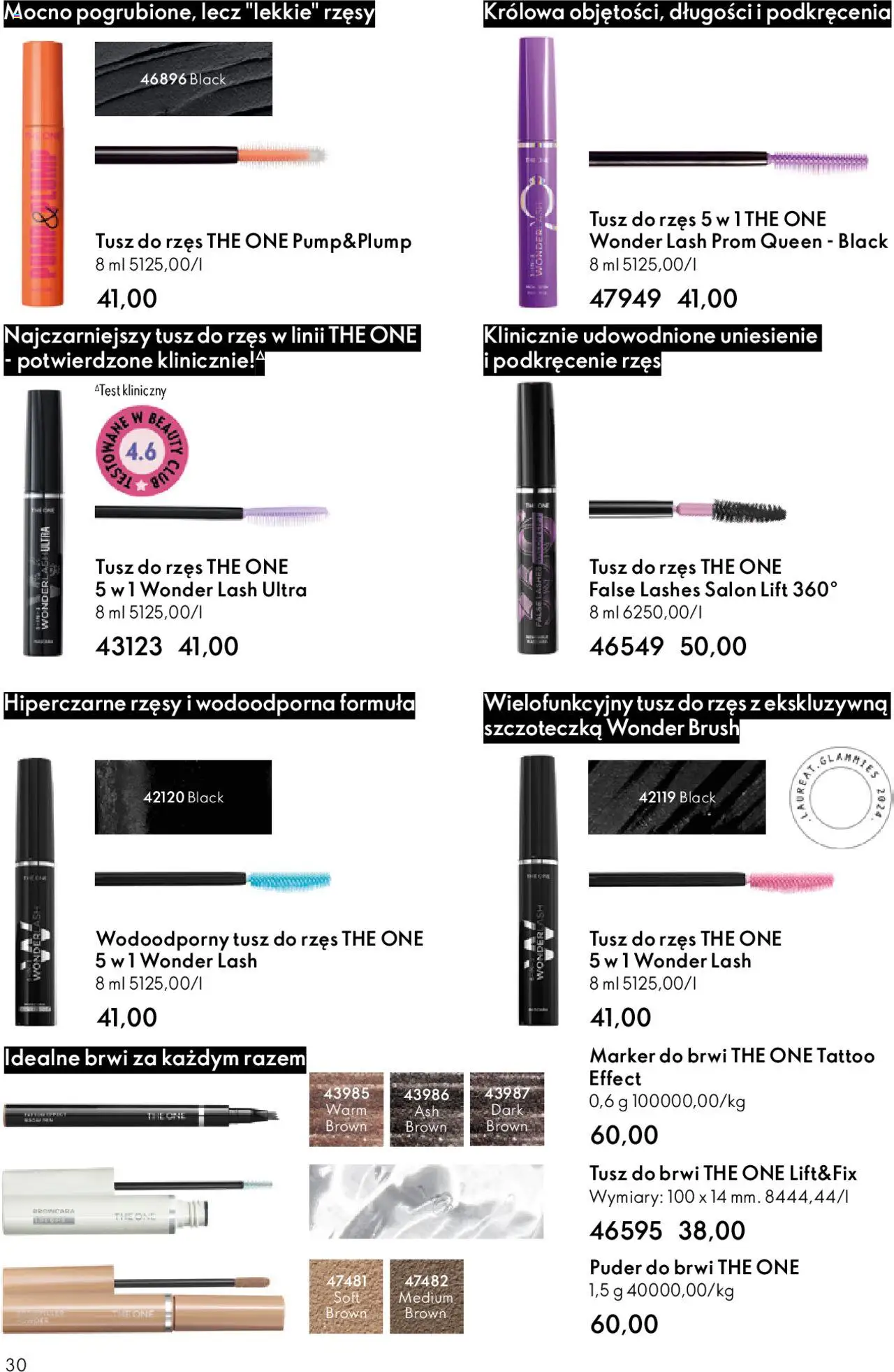 Oriflame Katalog 14 2025 od 01.10.2025 | Strona: 30 | Produkty: Puder, Tusz do rzęs