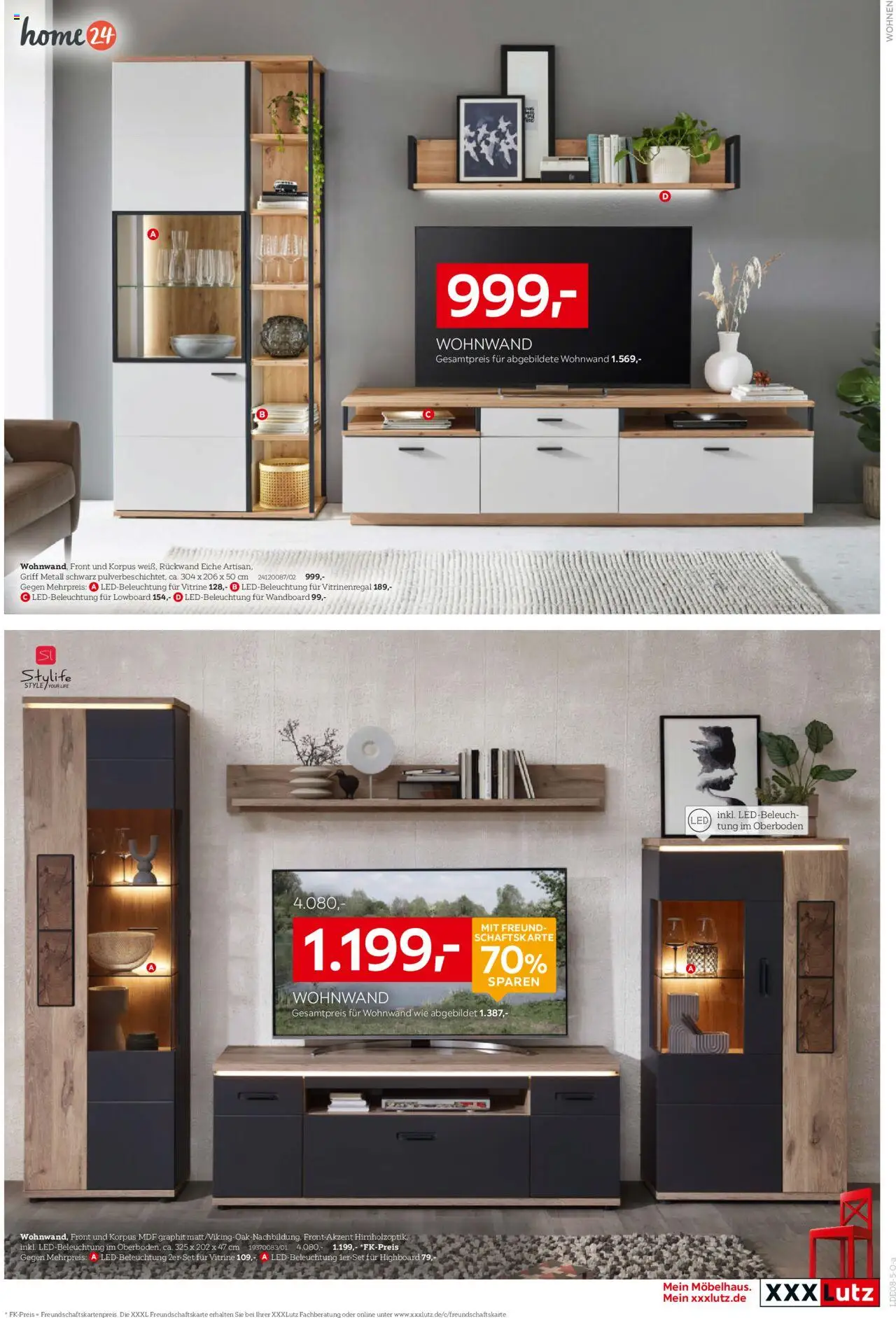 XXXL Lutz Prospekt 	 - gültig ab dem 21.07.2025 | Seite: 9 | Produkte: Wohnwand, Lowboard, HIghboard, Vitrine