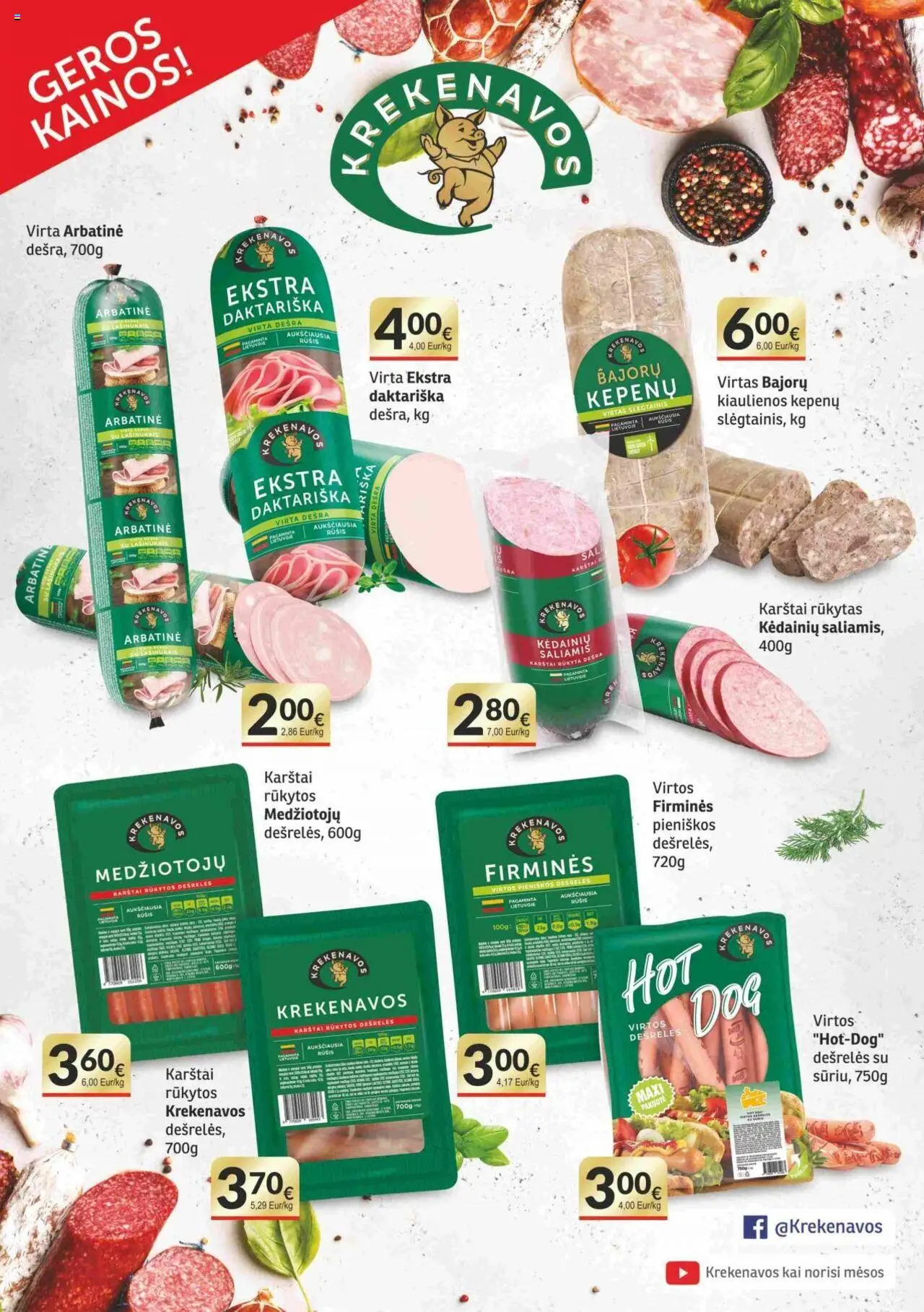 Koops leidinys│galioja nuo 11.08.2025 | Puslapis: 3 | Prekių: Kiaulienos, Dešrelės, Saliamis, Dešra