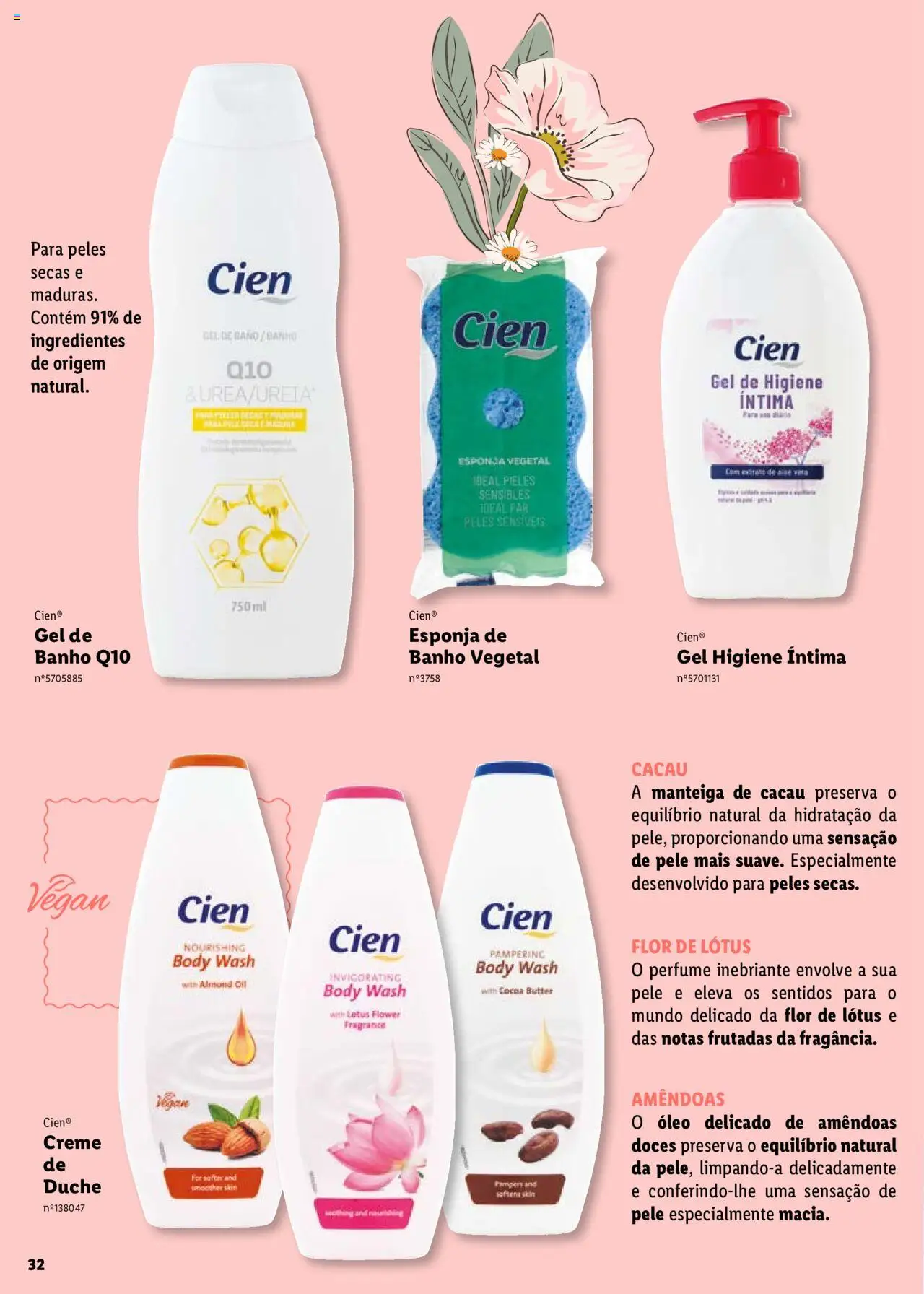 Lidl Cien - Beleza Inteligente │ válido de 26.02.2024 | Página: 32 | Produtos: Perfume, Manteiga, Óleo, Doces