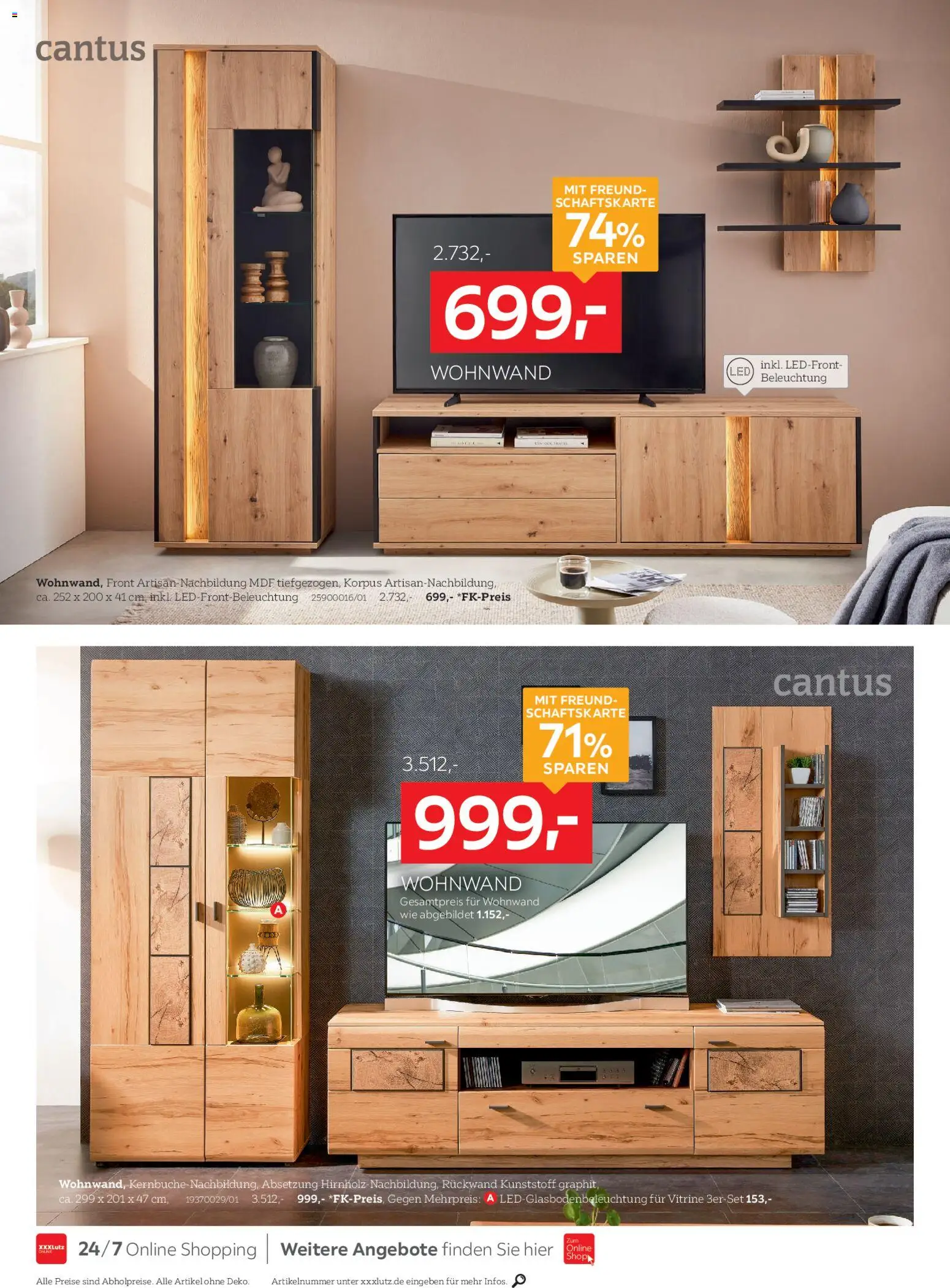 XXXL Lutz Nr. 1 beim Preis – gültig ab 02.11.2025 | Seite: 14 | Produkte: Wohnwand, Vitrine