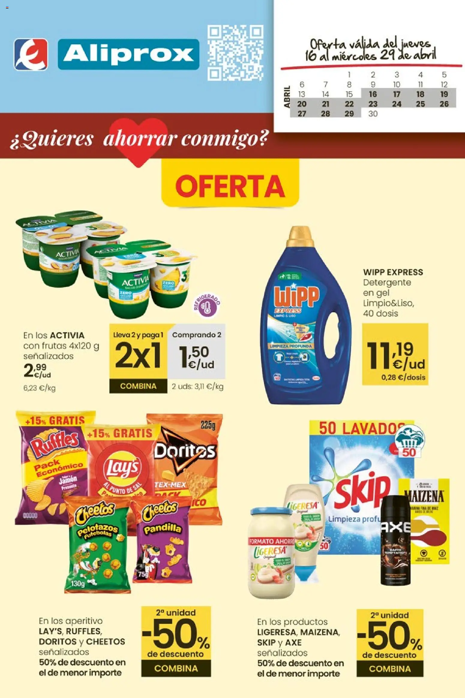 Eroski Aliprox  │ válido desde el 16.04.2026 | Página: 1 | Productos: Detergente, Jamón