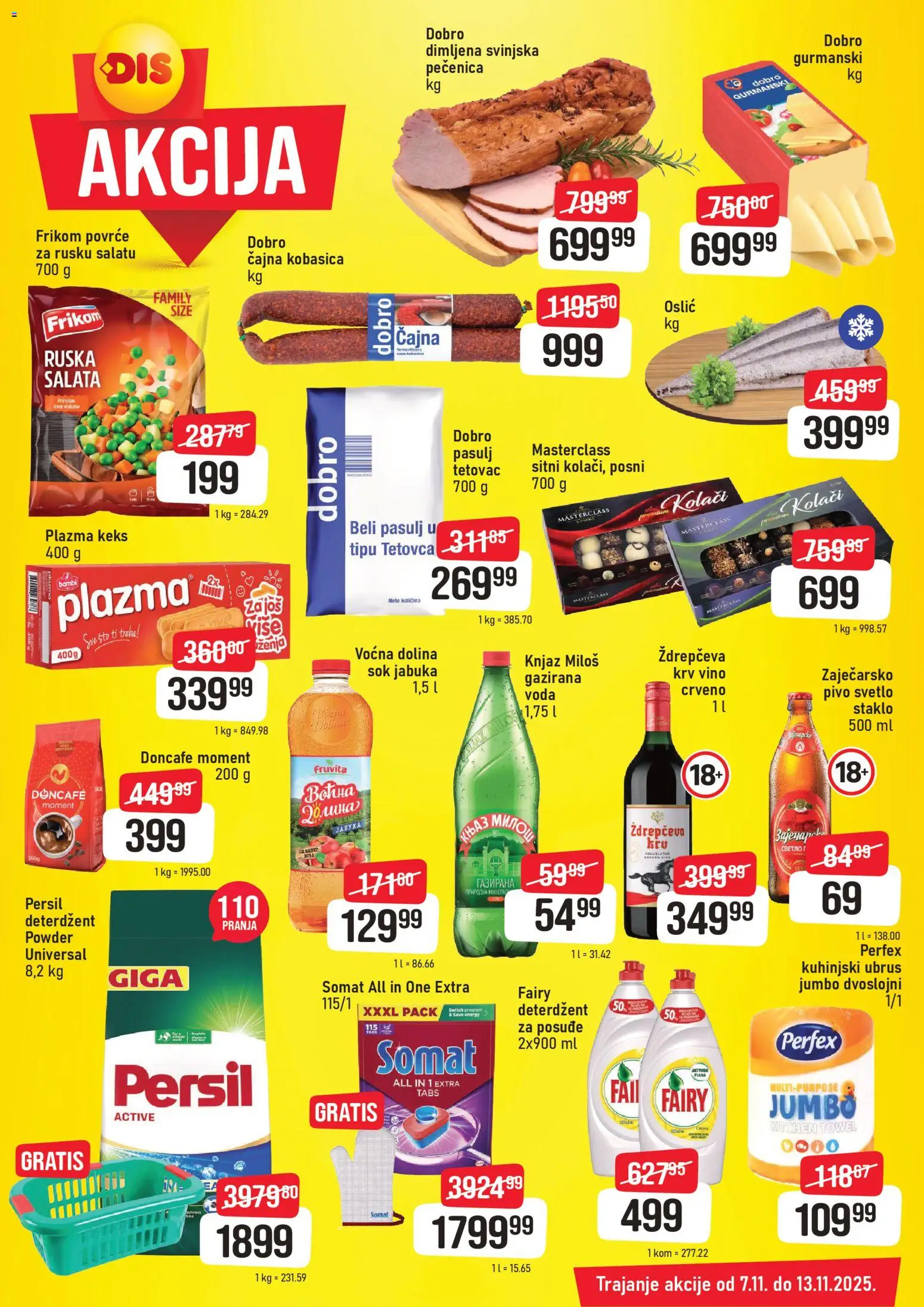 DIS katalog - važi od 07.11.2025 | Strana: 2 | Proizvode: Ubrus, Oslić, Sok, Persil