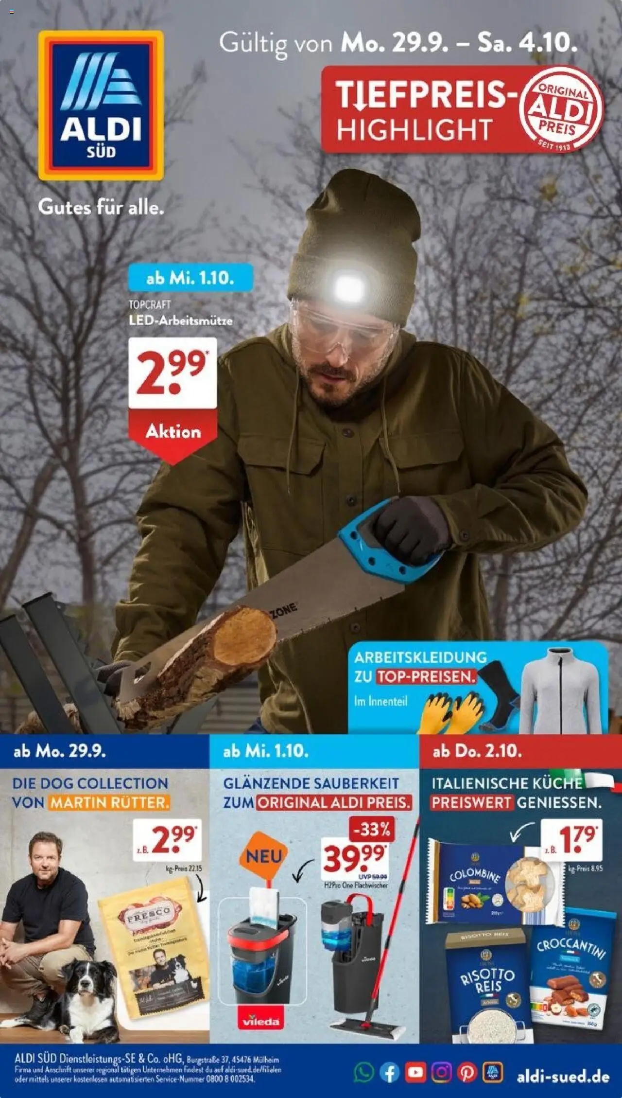 Aldi Süd Prospekt 	 – gültig ab 29.09.2025 | Seite: 1