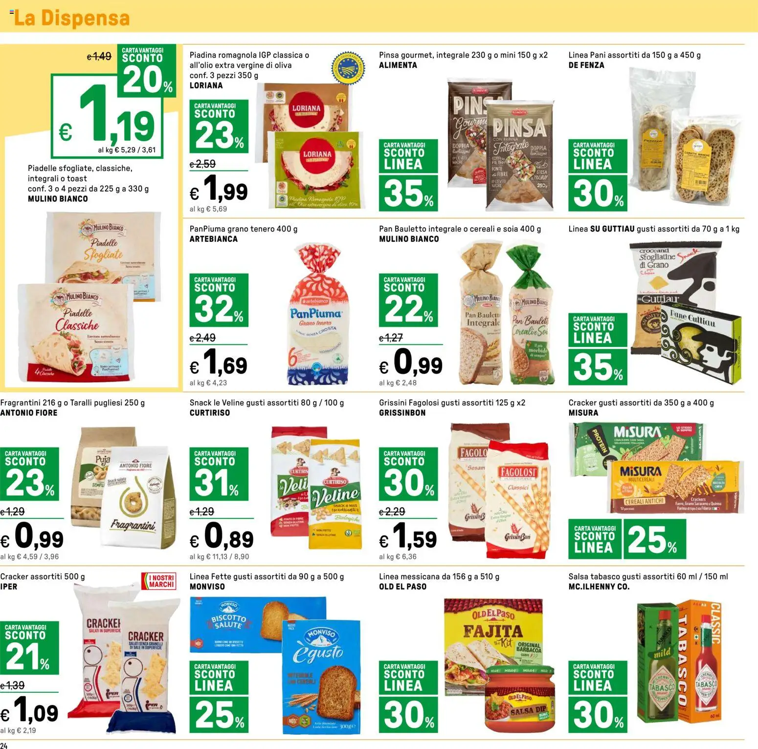 Volantino Iper del 05.03.2026 | Pagina: 24 | Prodotti: Veline, Salsa, Crackers, Mais