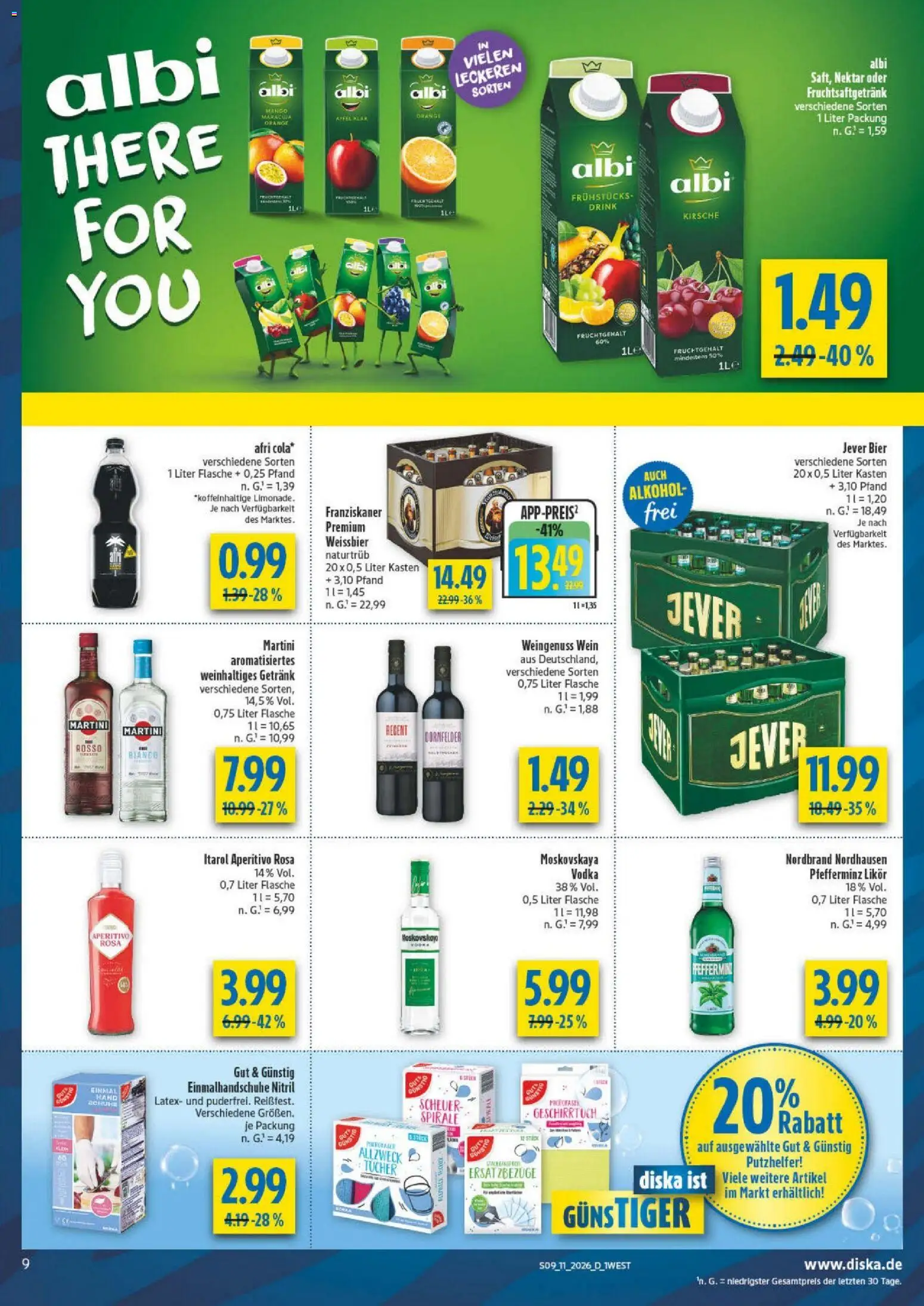 Diska - Diska Angebote Bayern KW11 – gültig ab 09.03.2026 | Seite: 9 | Produkte: Franziskaner, Weißbier, Likör, Wein