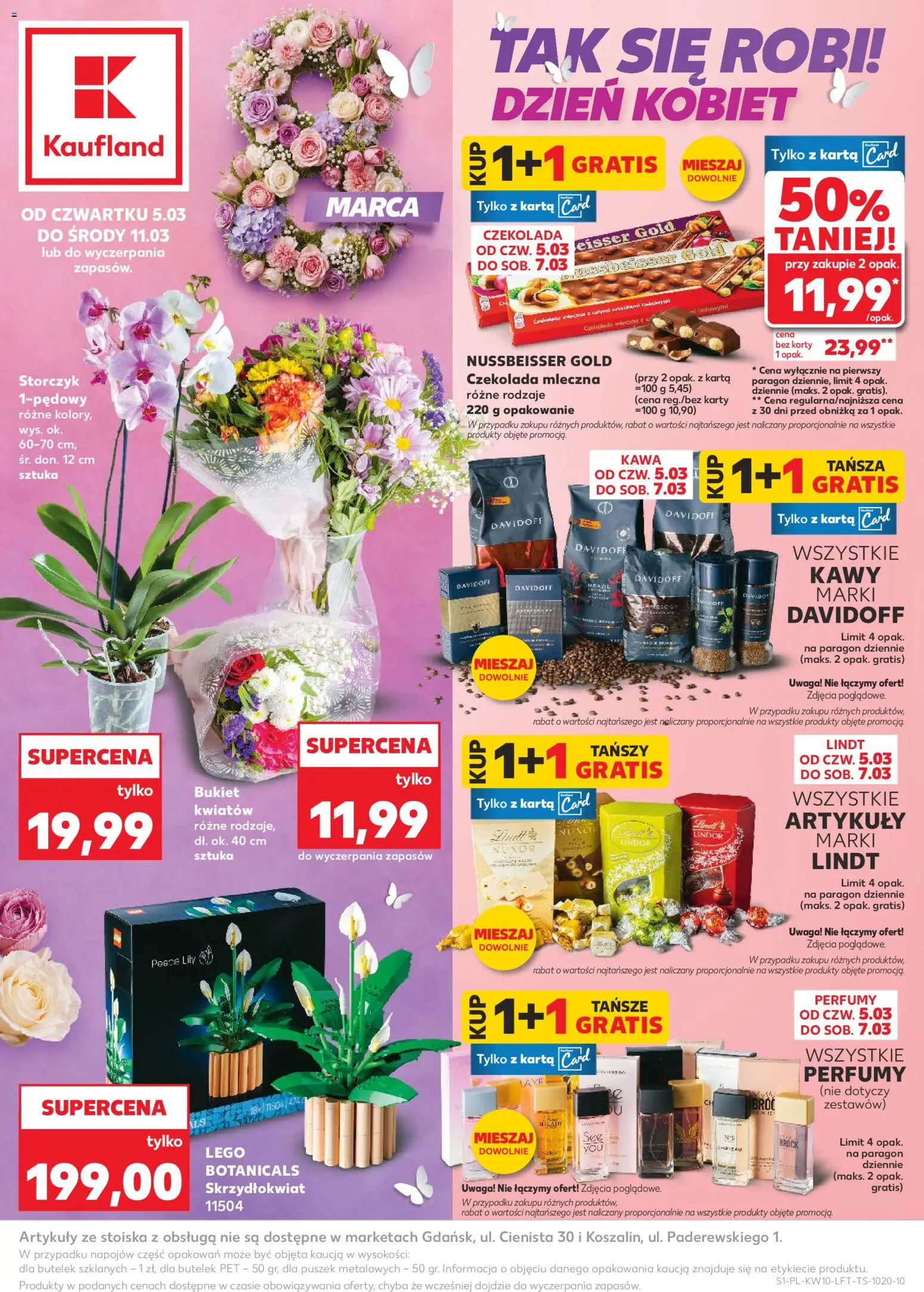 Kaufland gazetka od 05.03.2026 | Strona: 1 | Produkty: Karta, Lego, Perfumy, Storczyk