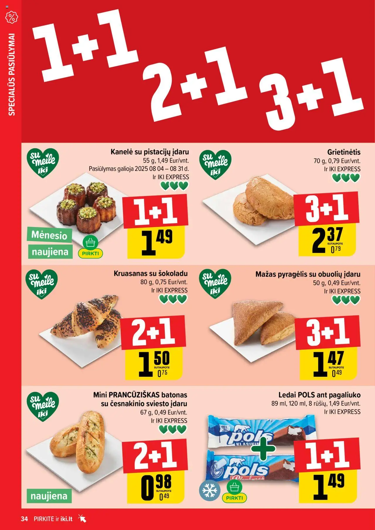 IKI leidinys│galioja nuo 18.08.2025 | Puslapis: 34 | Prekių: Ledai, Batonas