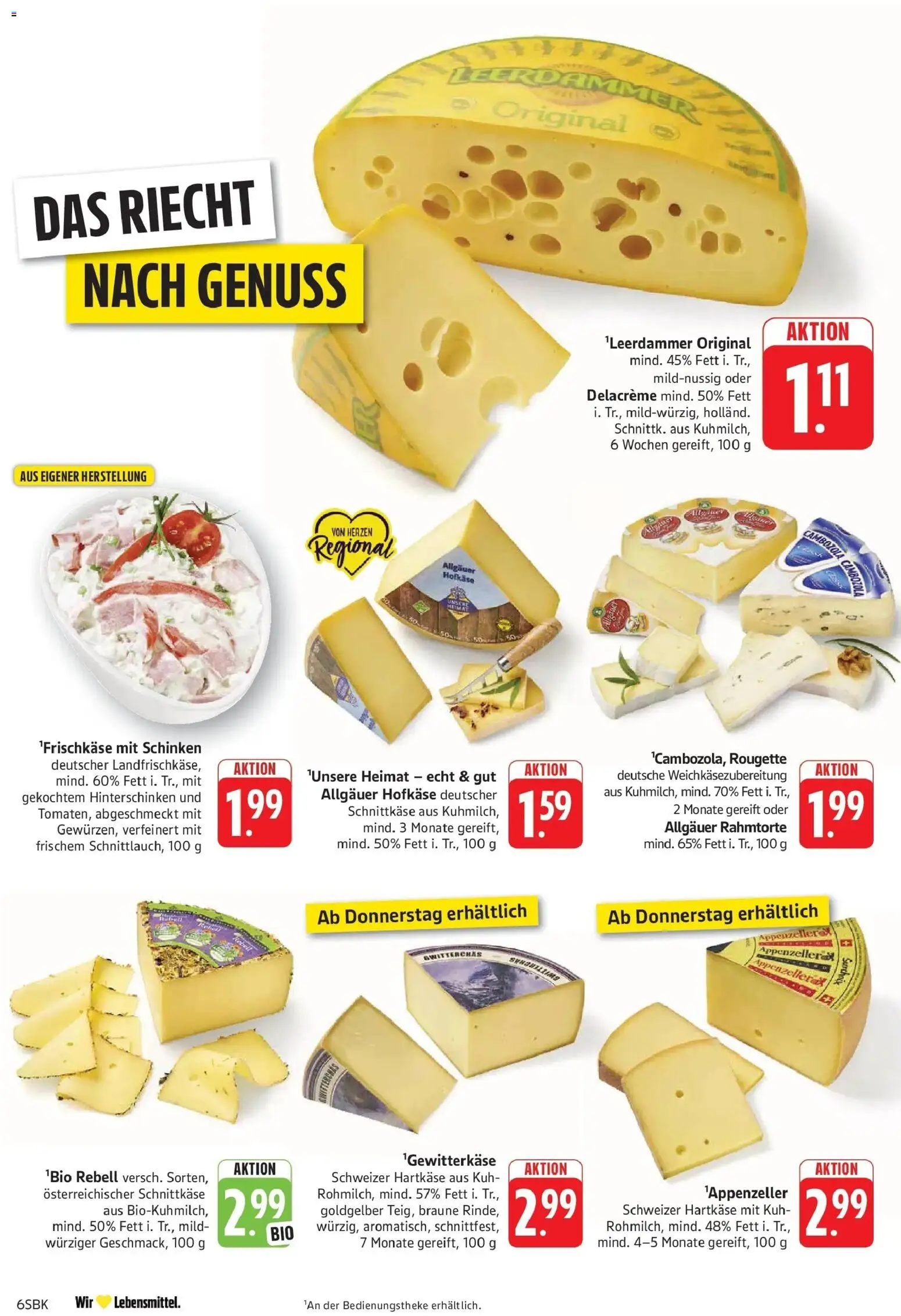 E center Prospekt Walldorf	 – gültig ab 05.04.2026 | Seite: 6 | Produkte: Leerdammer, Schinken